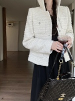 Chanel Vêtements Manteaux & Blousons Tissé Laine Vintage Top à capuche 1 Chanel Vêtements Manteaux & Blousons Tissé Laine Vintage Top à capuche