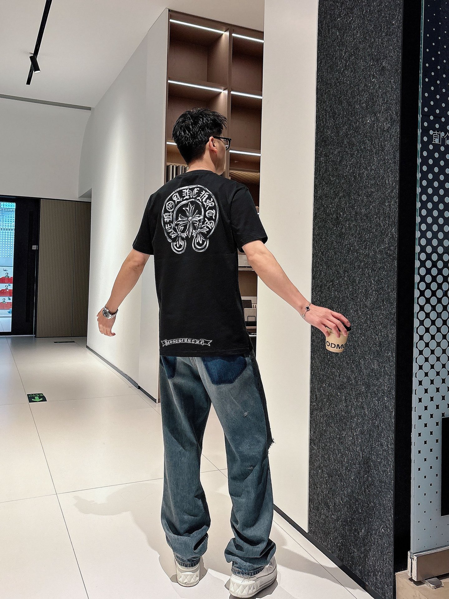 Chrome Hearts Men's Black Cotton T-Shirt With Cross Logo, Casual Style 14 i1740734734214 233 0 13