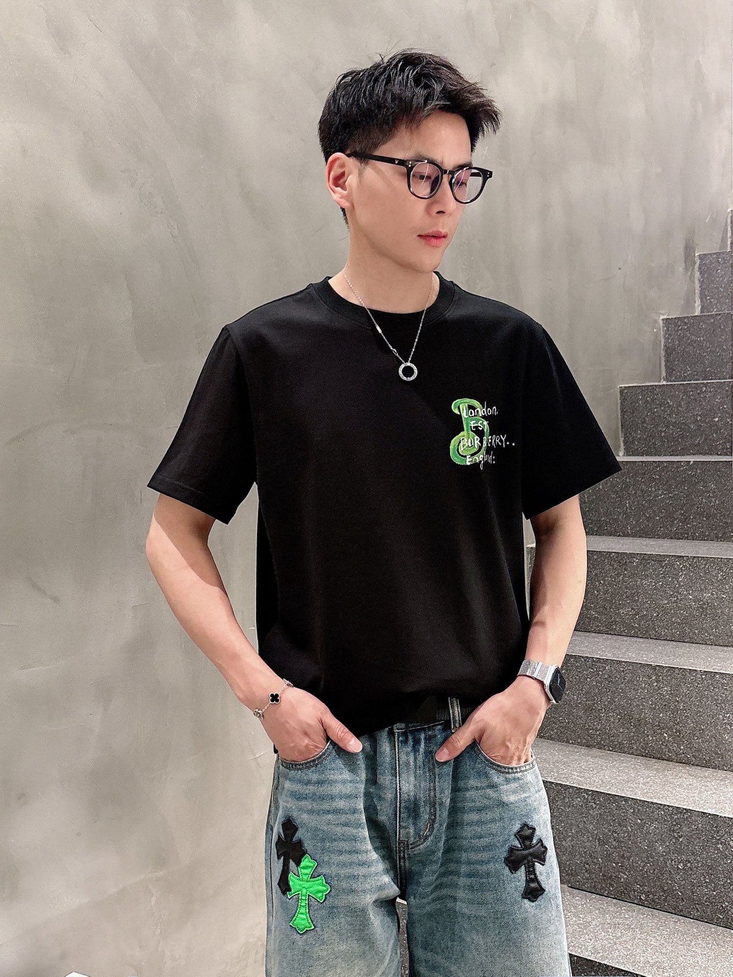 。Burberry巴宝莉💥独家专供新款原单男士休闲短袖 高端定制 高版本 时尚百搭爆款⚠️⚠️✨✨进口面