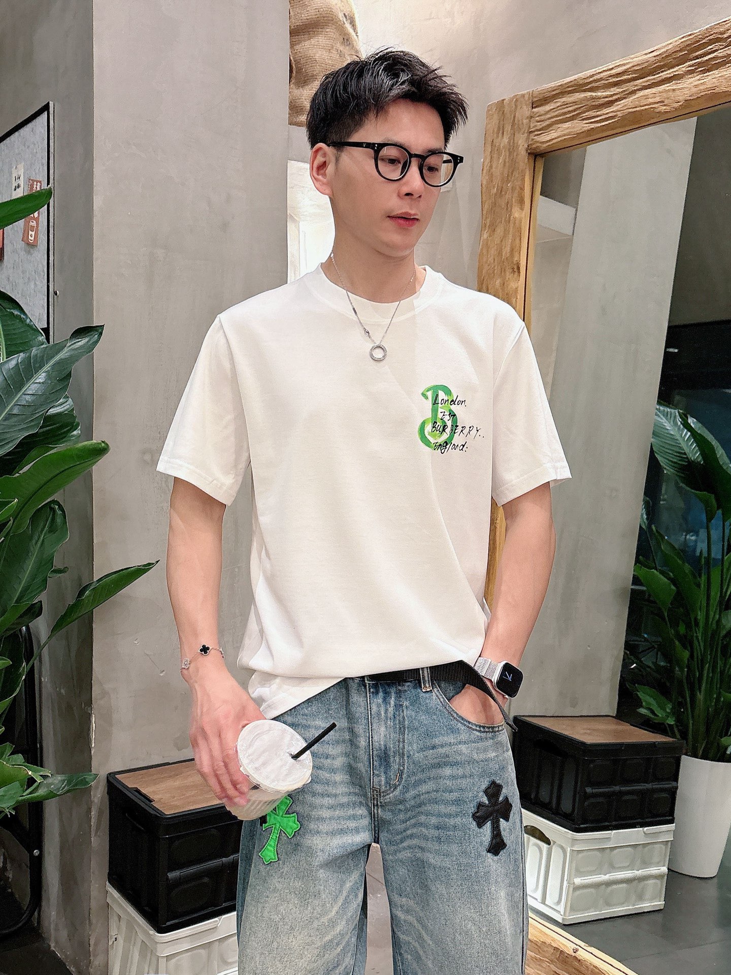 。Burberry巴宝莉💥独家专供新款原单男士休闲短袖 高端定制 高版本 时尚百搭爆款⚠️⚠️✨✨进口面