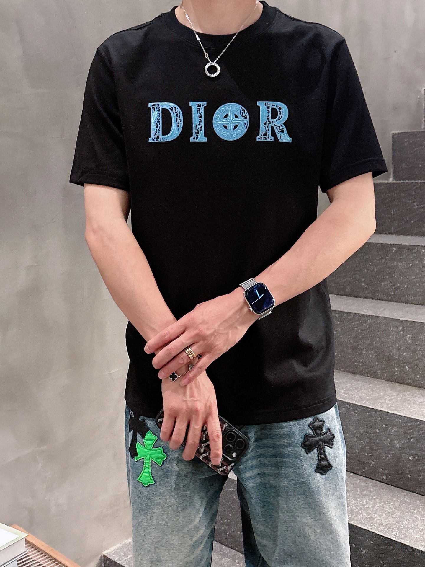 。Dior迪奥💥独家专供新款原单男士休闲短袖 高端定制 高版本 时尚百搭爆款⚠️⚠️✨✨进口面料 手感超