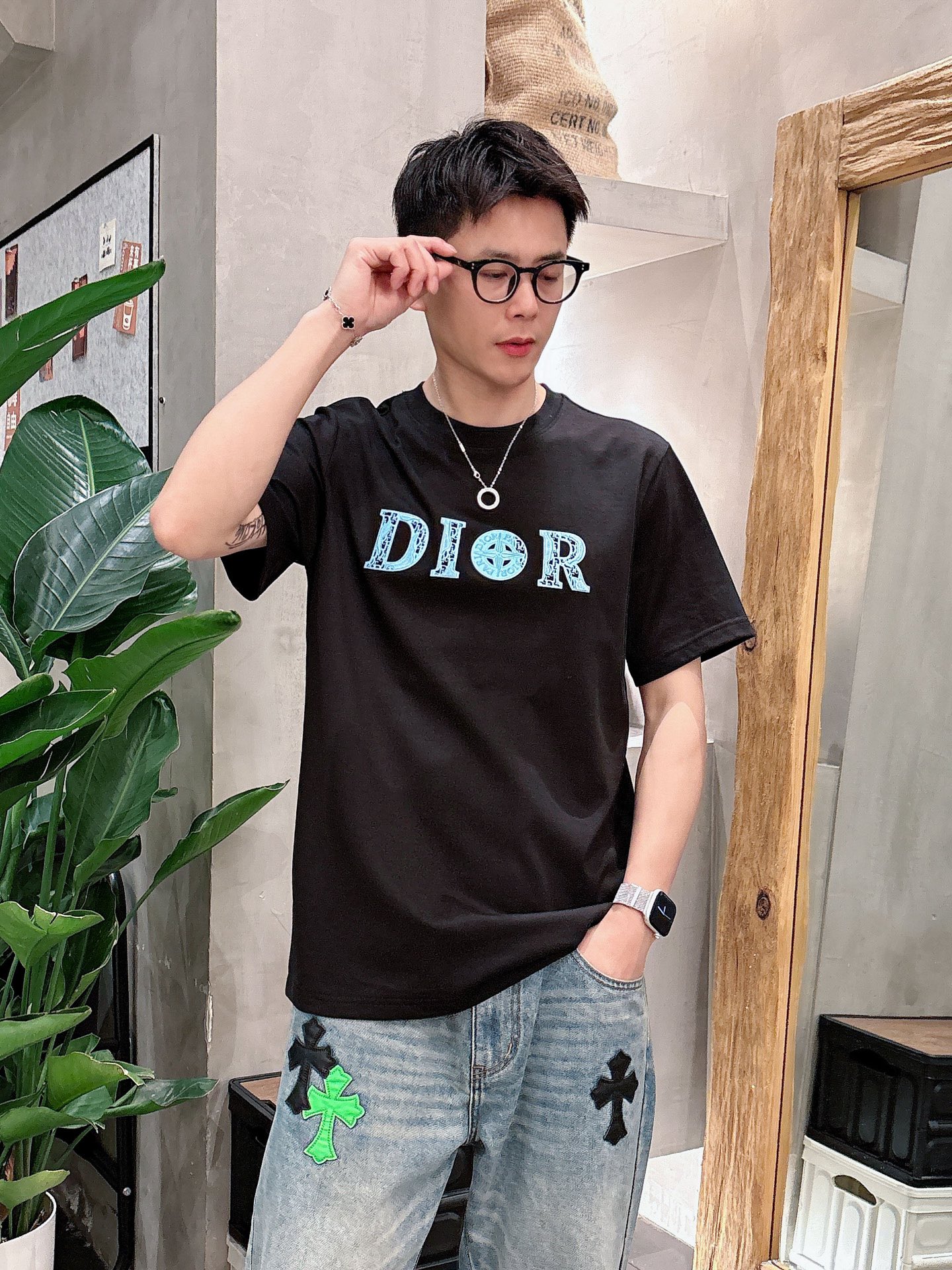 。Dior迪奥💥独家专供新款原单男士休闲短袖 高端定制 高版本 时尚百搭爆款⚠️⚠️✨✨进口面料 手感超