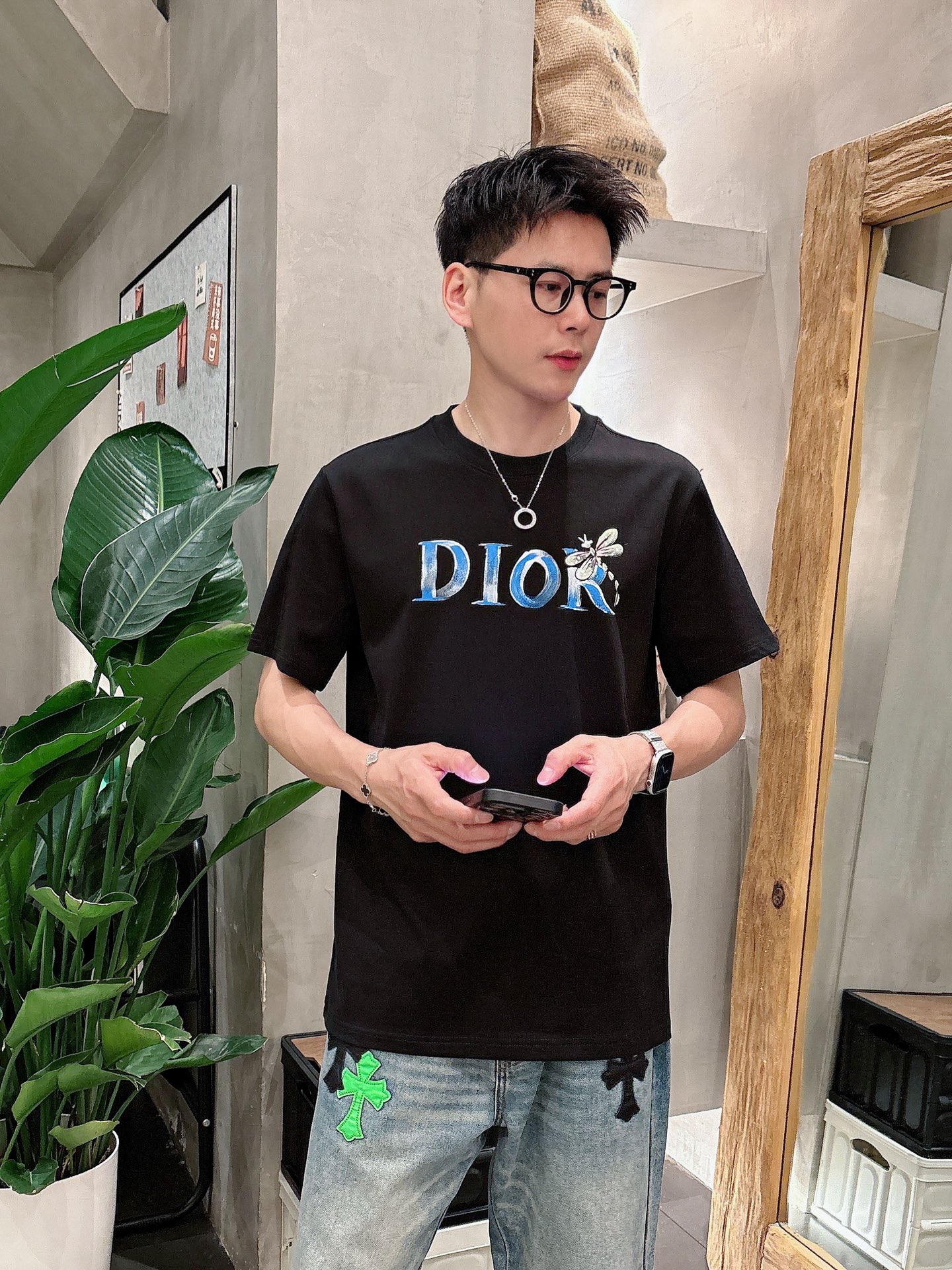 。Dior迪奥💥独家专供新款原单男士休闲短袖 高端定制 高版本 时尚百搭爆款⚠️⚠️✨✨进口面料 手感超