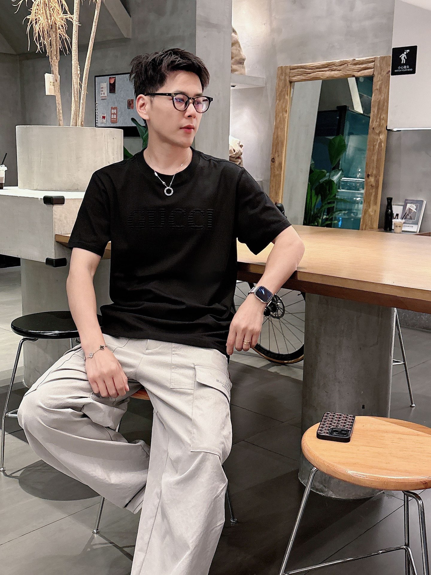 。Gucci古驰💥独家专供新款原单男士休闲短袖 高端定制 高版本 时尚百搭爆款⚠️⚠️✨✨进口面料 手感
