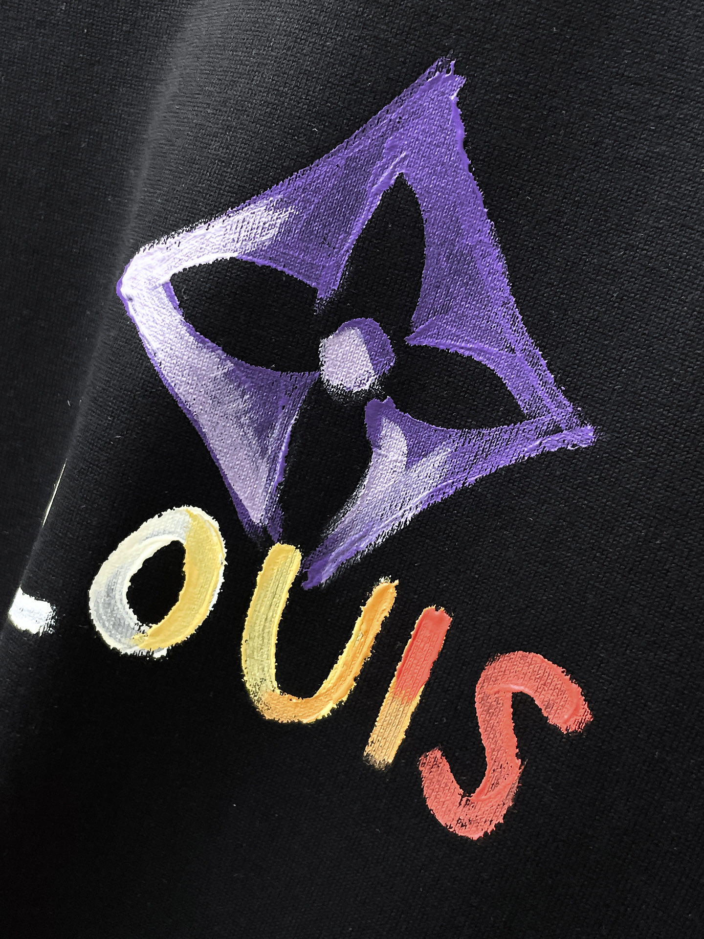    。路易家 2025SS新款首发专柜最新款短袖圆领T恤 高端订制 设计前卫时尚！品牌logo重工艺设