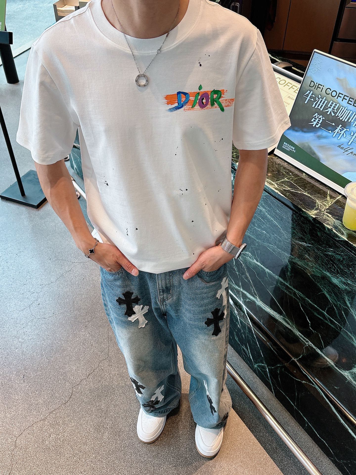 。Dior 迪奥💥独家专供新款原单男士休闲短袖 高端定制 高版本 时尚百搭爆款⚠️⚠️✨✨进口面料 手感
