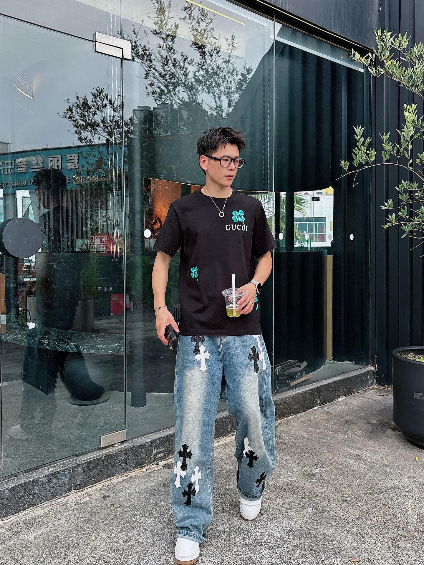 。Gucci 古驰💥独家专供新款原单男士休闲短袖 高端定制 高版本 时尚百搭爆款⚠️⚠️✨✨进口面料 手