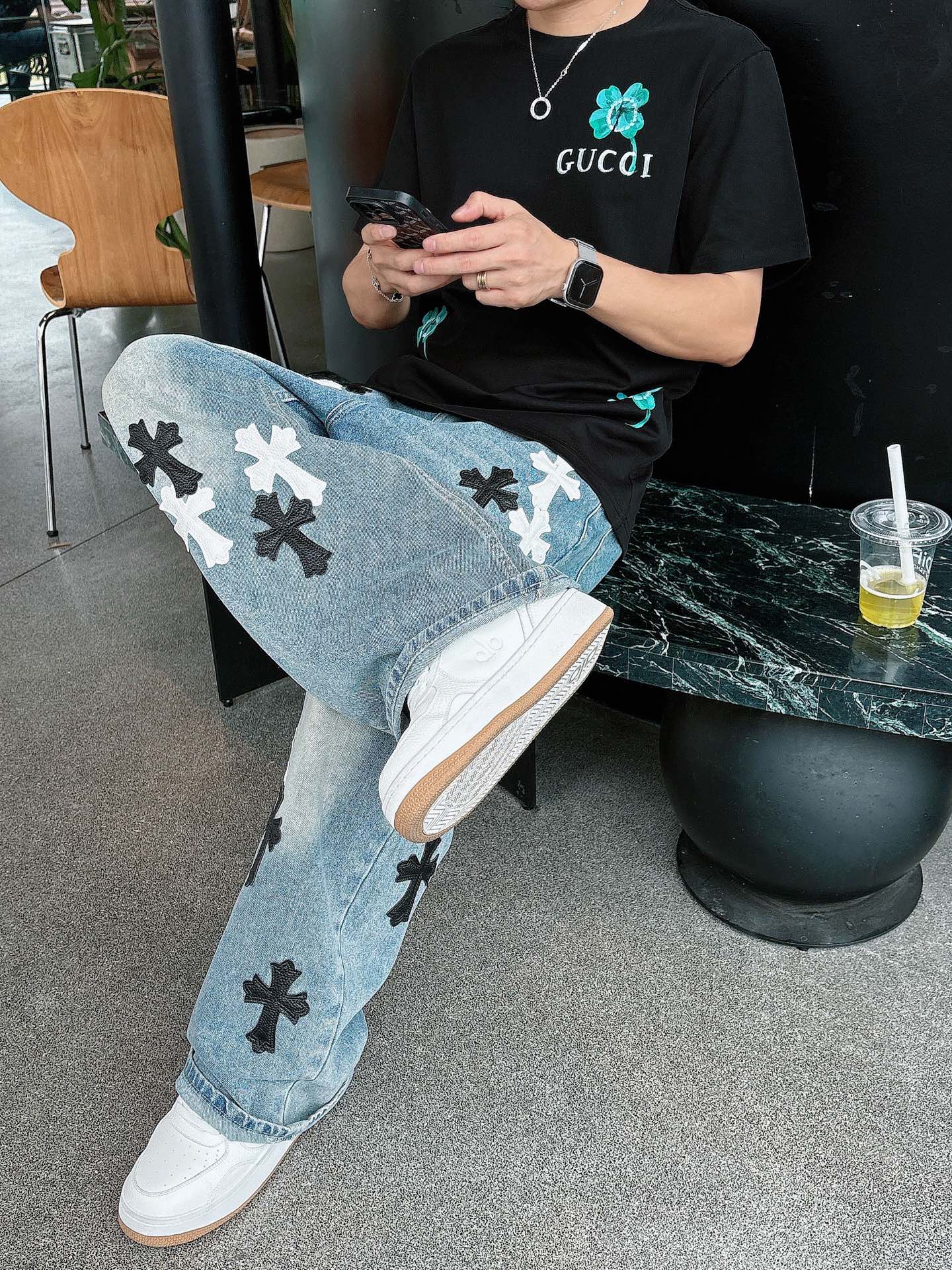 。Gucci 古驰💥独家专供新款原单男士休闲短袖 高端定制 高版本 时尚百搭爆款⚠️⚠️✨✨进口面料 手