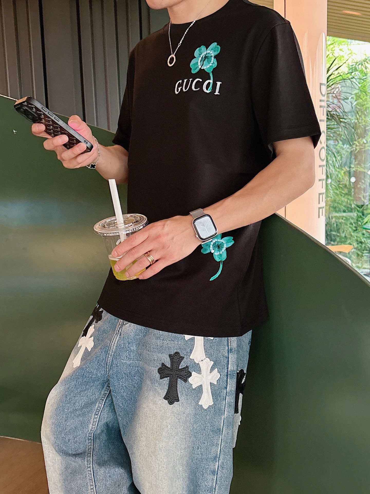 。Gucci 古驰💥独家专供新款原单男士休闲短袖 高端定制 高版本 时尚百搭爆款⚠️⚠️✨✨进口面料 手