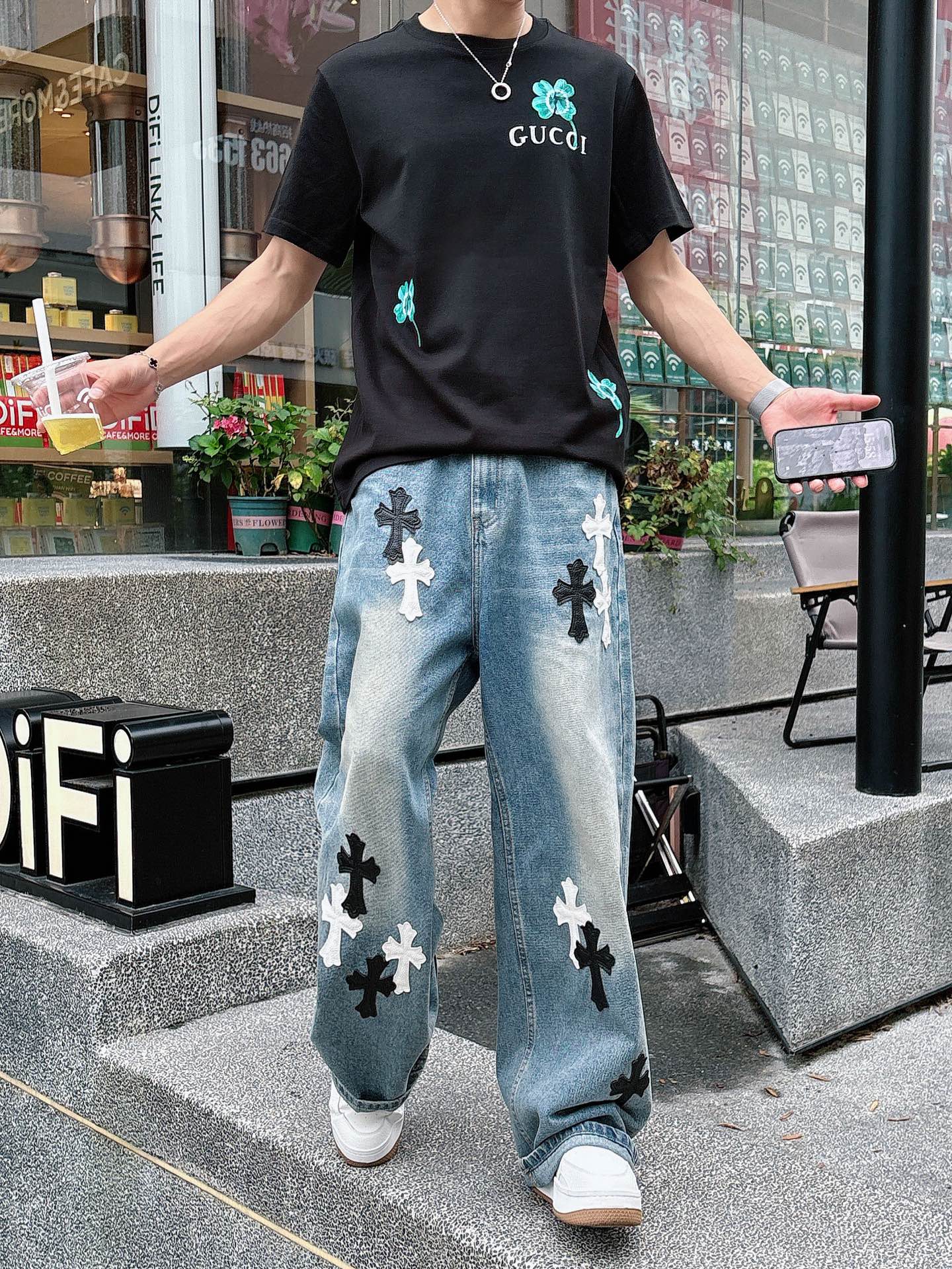 。Gucci 古驰💥独家专供新款原单男士休闲短袖 高端定制 高版本 时尚百搭爆款⚠️⚠️✨✨进口面料 手
