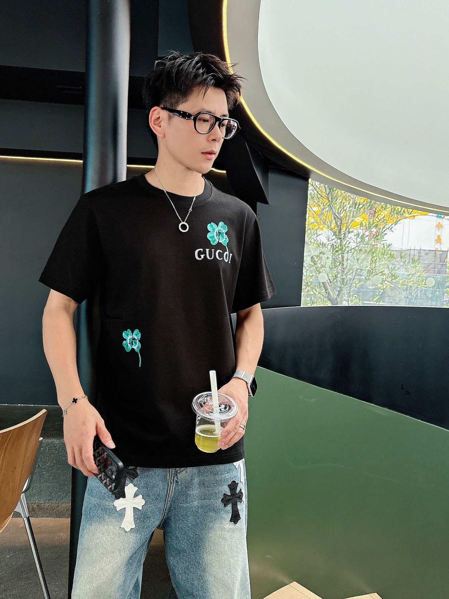 。Gucci 古驰💥独家专供新款原单男士休闲短袖 高端定制 高版本 时尚百搭爆款⚠️⚠️✨✨进口面料 手
