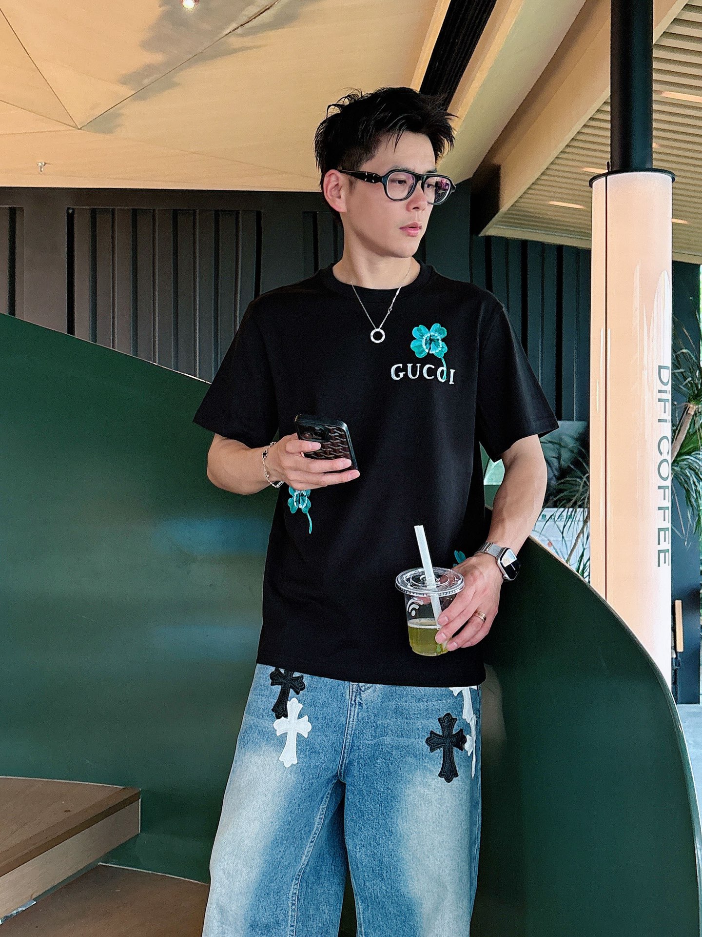 。Gucci 古驰💥独家专供新款原单男士休闲短袖 高端定制 高版本 时尚百搭爆款⚠️⚠️✨✨进口面料 手