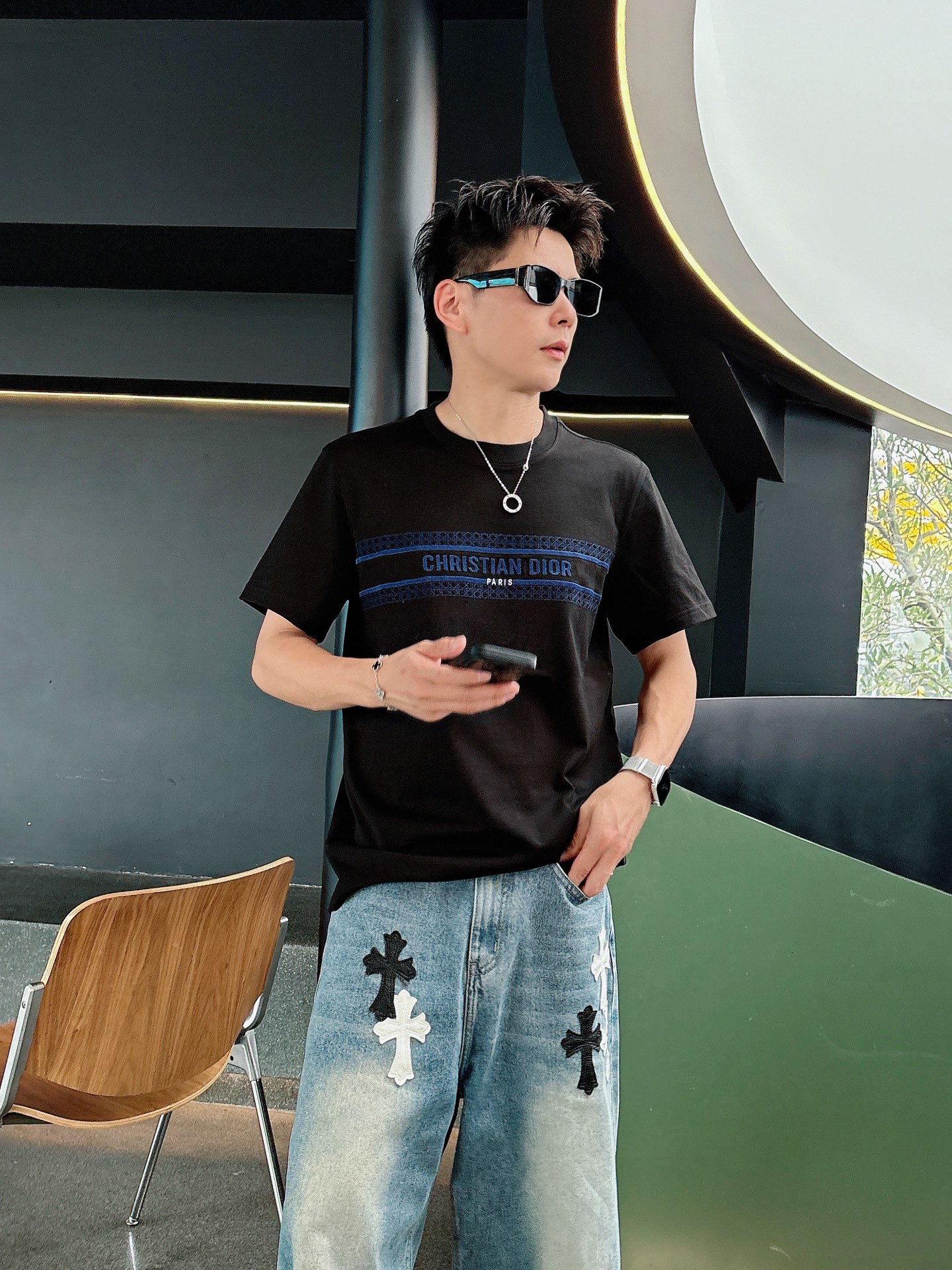 。Dior 迪奥💥独家专供新款原单男士休闲短袖 高端定制 高版本 时尚百搭爆款⚠️⚠️✨✨进口面料 手感