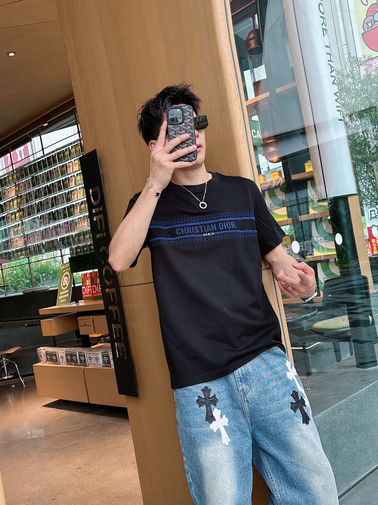 。Dior 迪奥💥独家专供新款原单男士休闲短袖 高端定制 高版本 时尚百搭爆款⚠️⚠️✨✨进口面料 手感