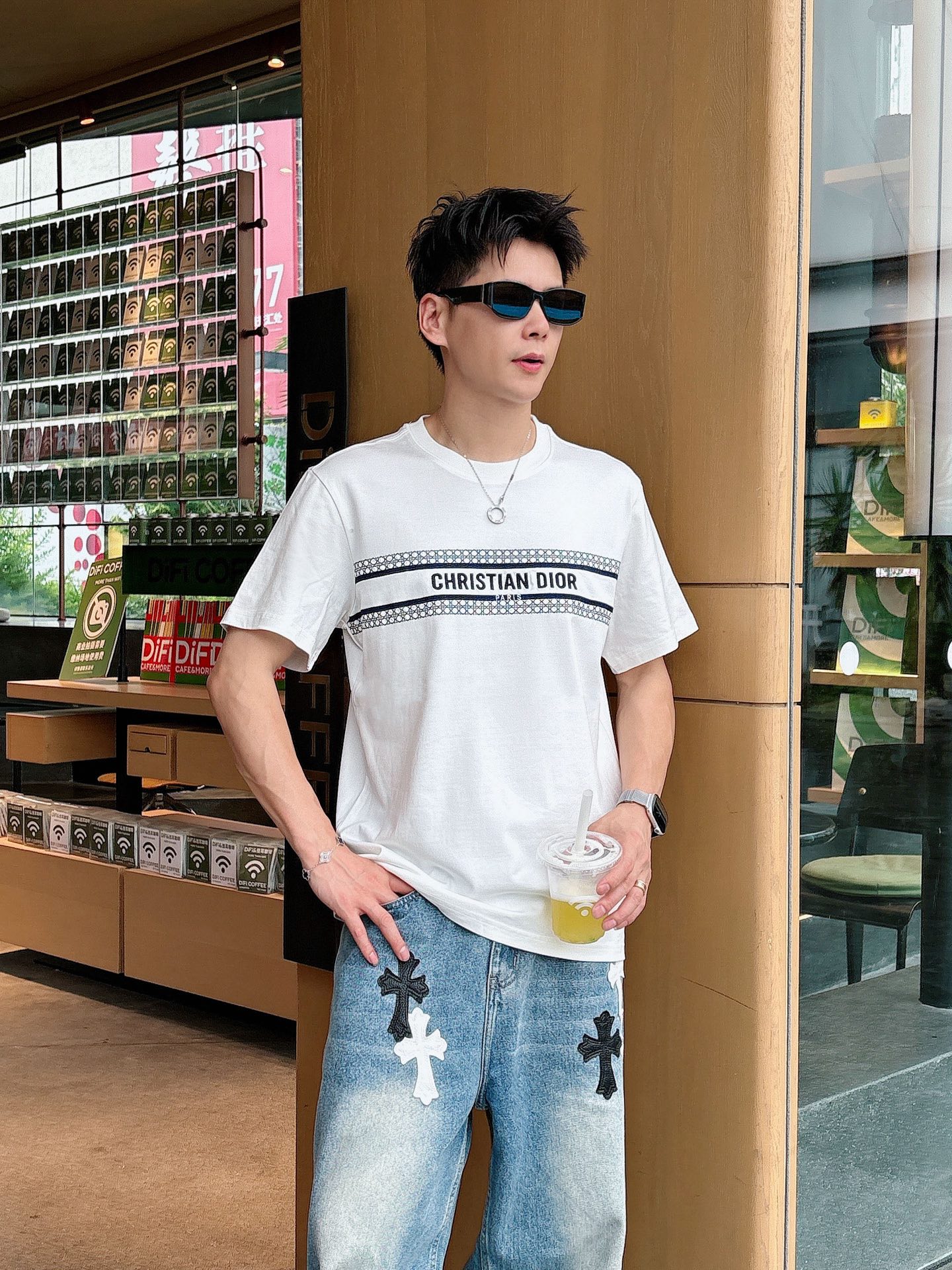 。Dior 迪奥💥独家专供新款原单男士休闲短袖 高端定制 高版本 时尚百搭爆款⚠️⚠️✨✨进口面料 手感