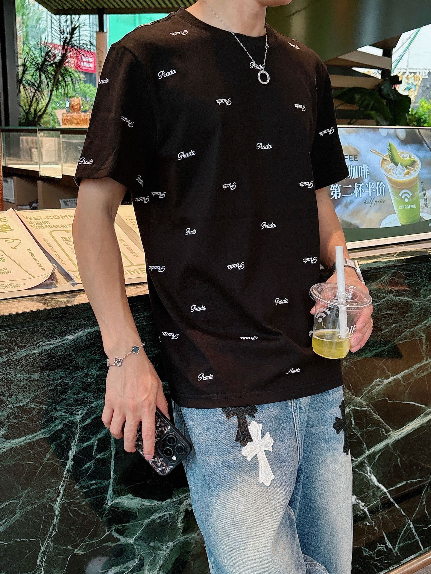 。Prada 普拉达💥独家专供新款原单男士休闲短袖 高端定制 高版本 时尚百搭爆款⚠️⚠️✨✨进口面料 