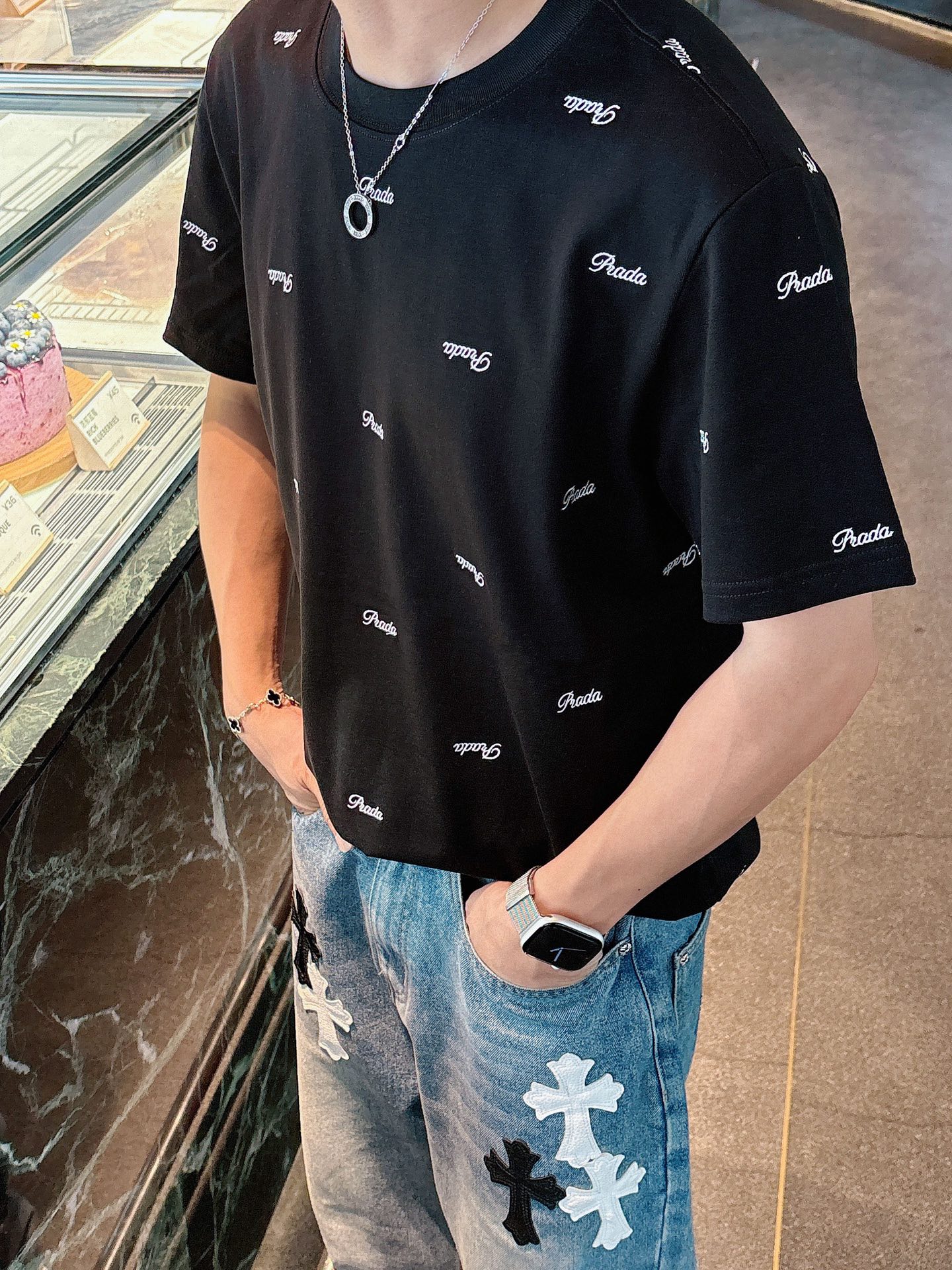。Prada 普拉达💥独家专供新款原单男士休闲短袖 高端定制 高版本 时尚百搭爆款⚠️⚠️✨✨进口面料 