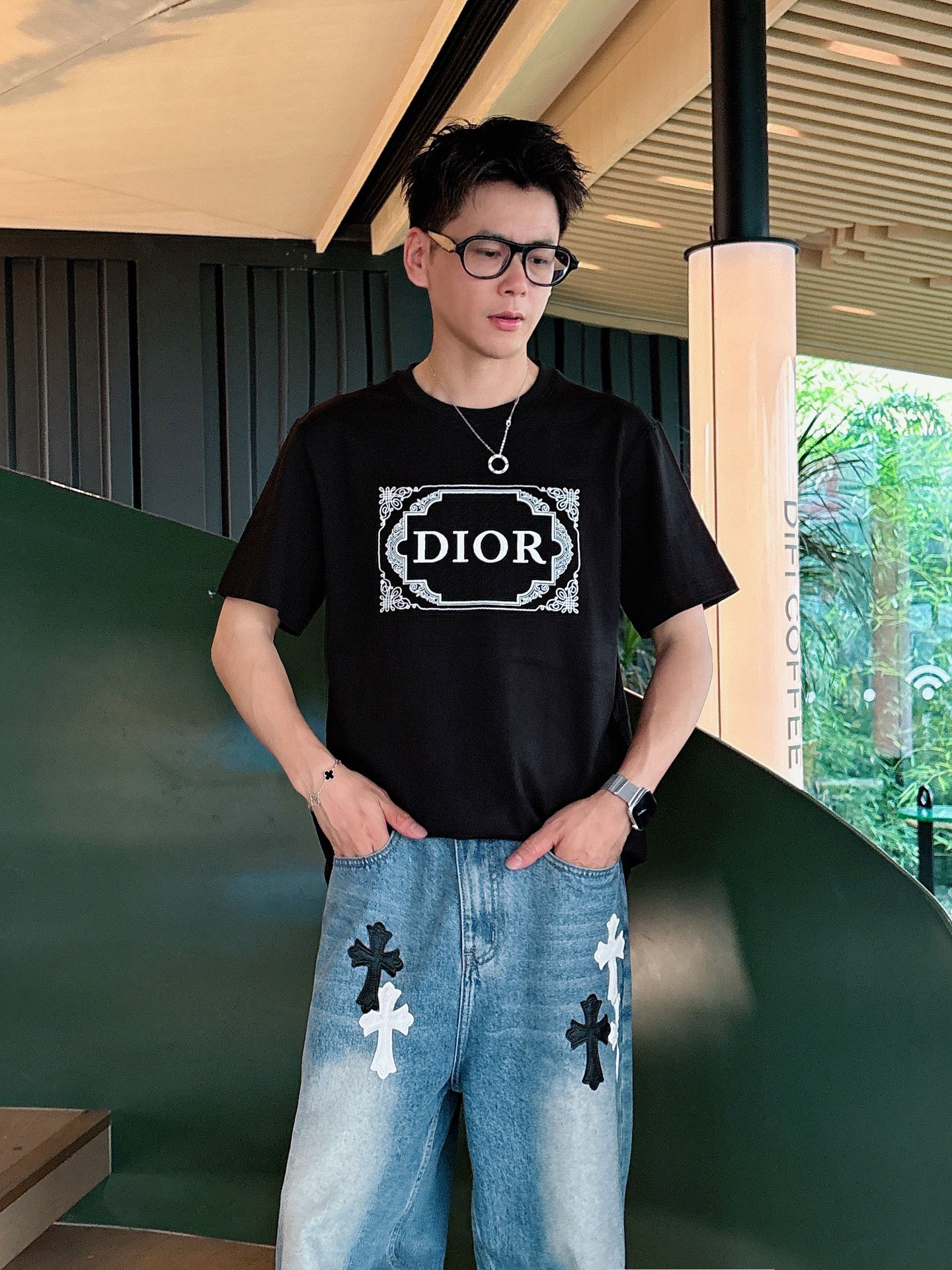 。Dior 迪奥💥独家专供新款原单男士休闲短袖 高端定制 高版本 时尚百搭爆款⚠️⚠️✨✨进口面料 手感