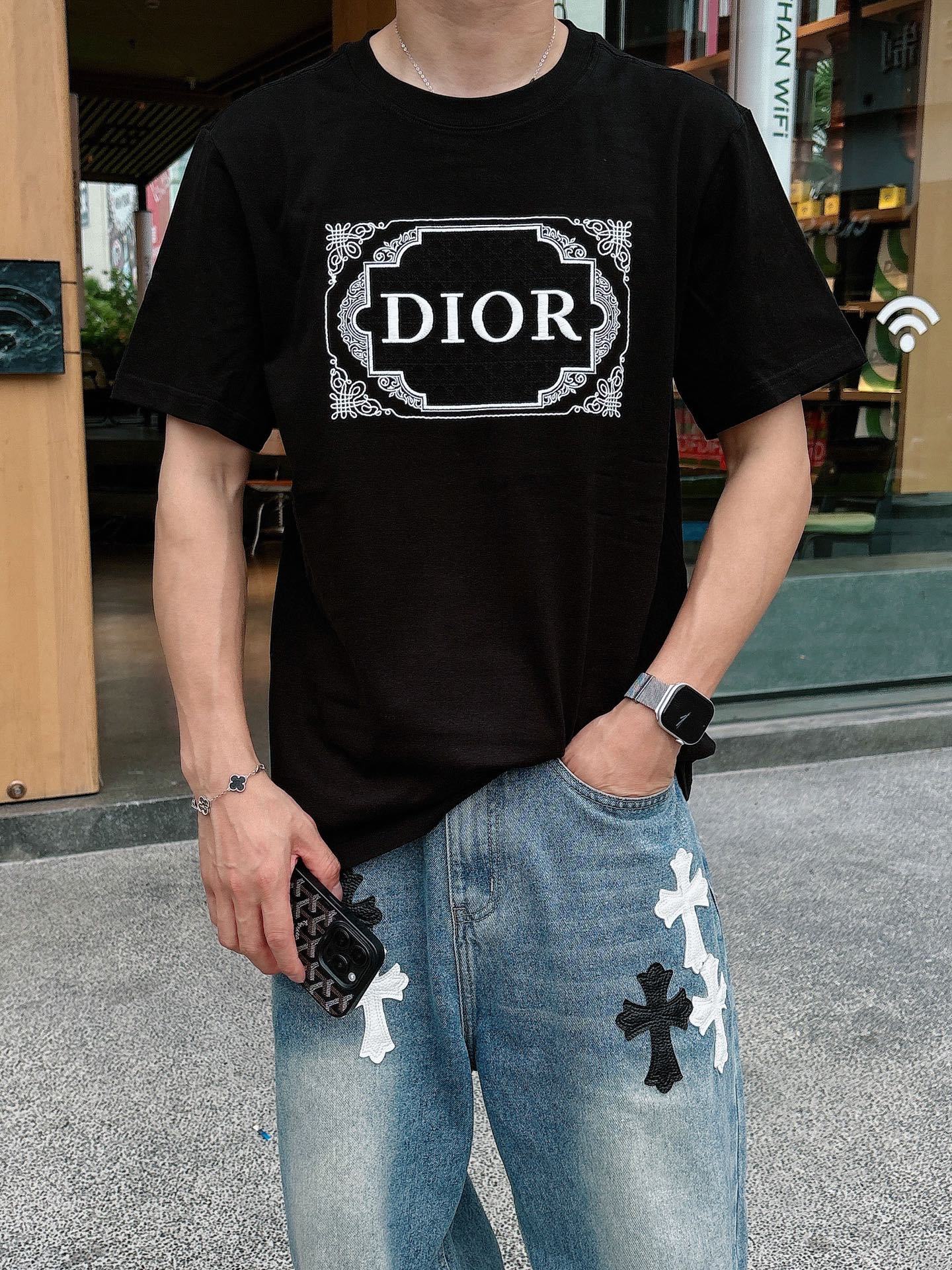 。Dior 迪奥💥独家专供新款原单男士休闲短袖 高端定制 高版本 时尚百搭爆款⚠️⚠️✨✨进口面料 手感