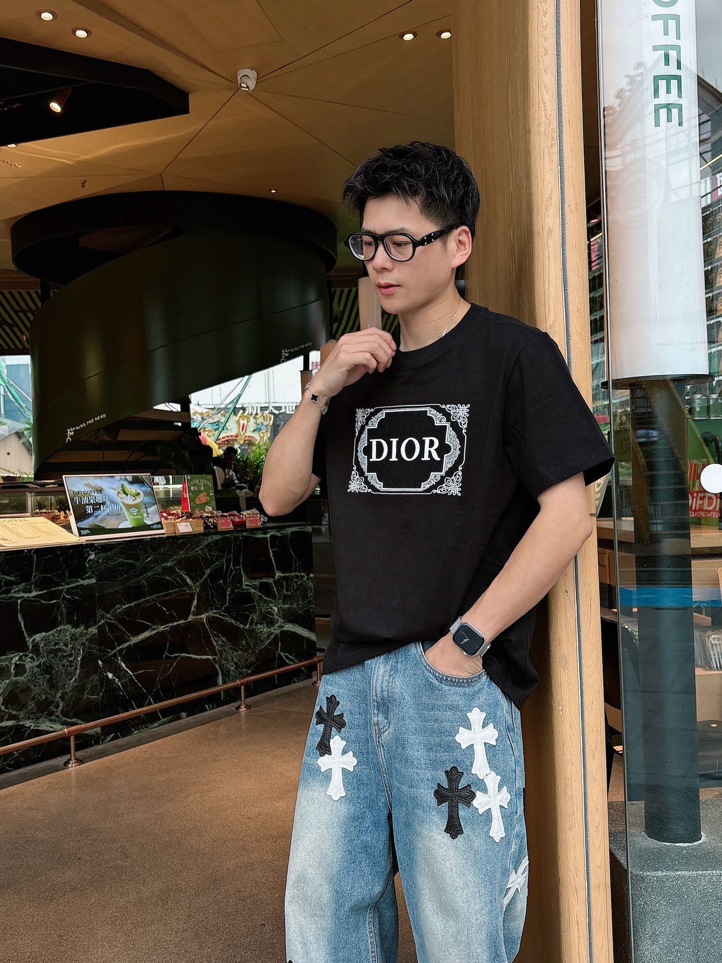 。Dior 迪奥💥独家专供新款原单男士休闲短袖 高端定制 高版本 时尚百搭爆款⚠️⚠️✨✨进口面料 手感