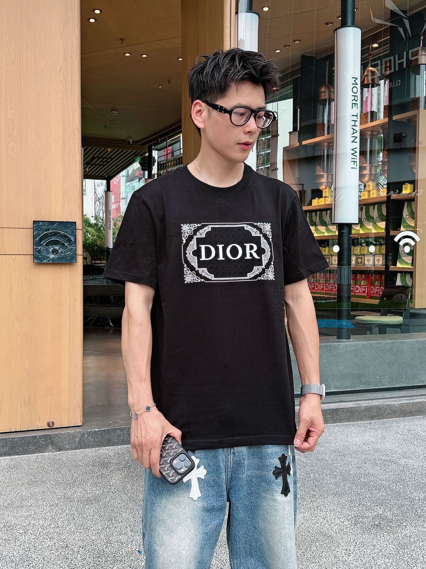 。Dior 迪奥💥独家专供新款原单男士休闲短袖 高端定制 高版本 时尚百搭爆款⚠️⚠️✨✨进口面料 手感