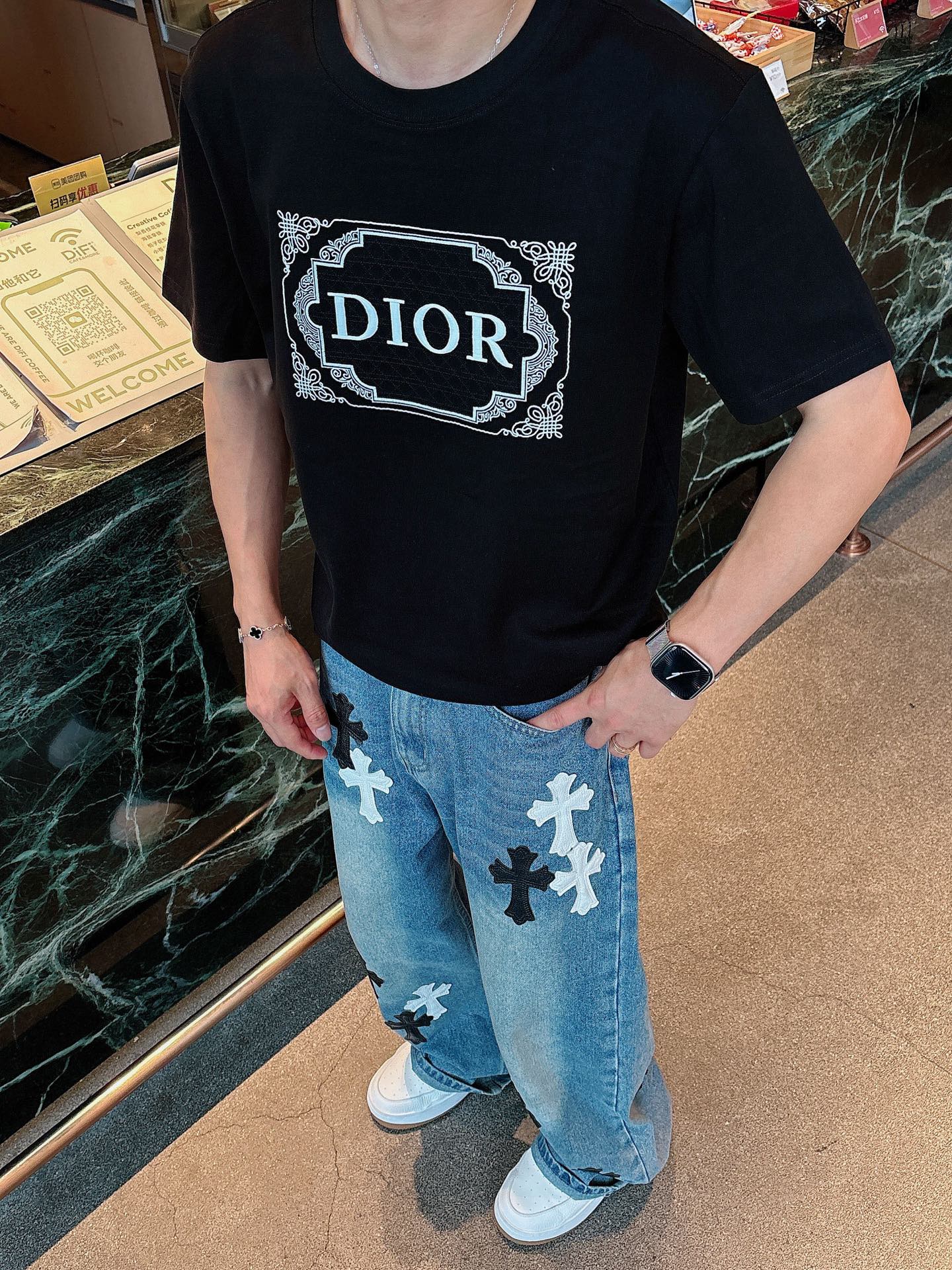 。Dior 迪奥💥独家专供新款原单男士休闲短袖 高端定制 高版本 时尚百搭爆款⚠️⚠️✨✨进口面料 手感