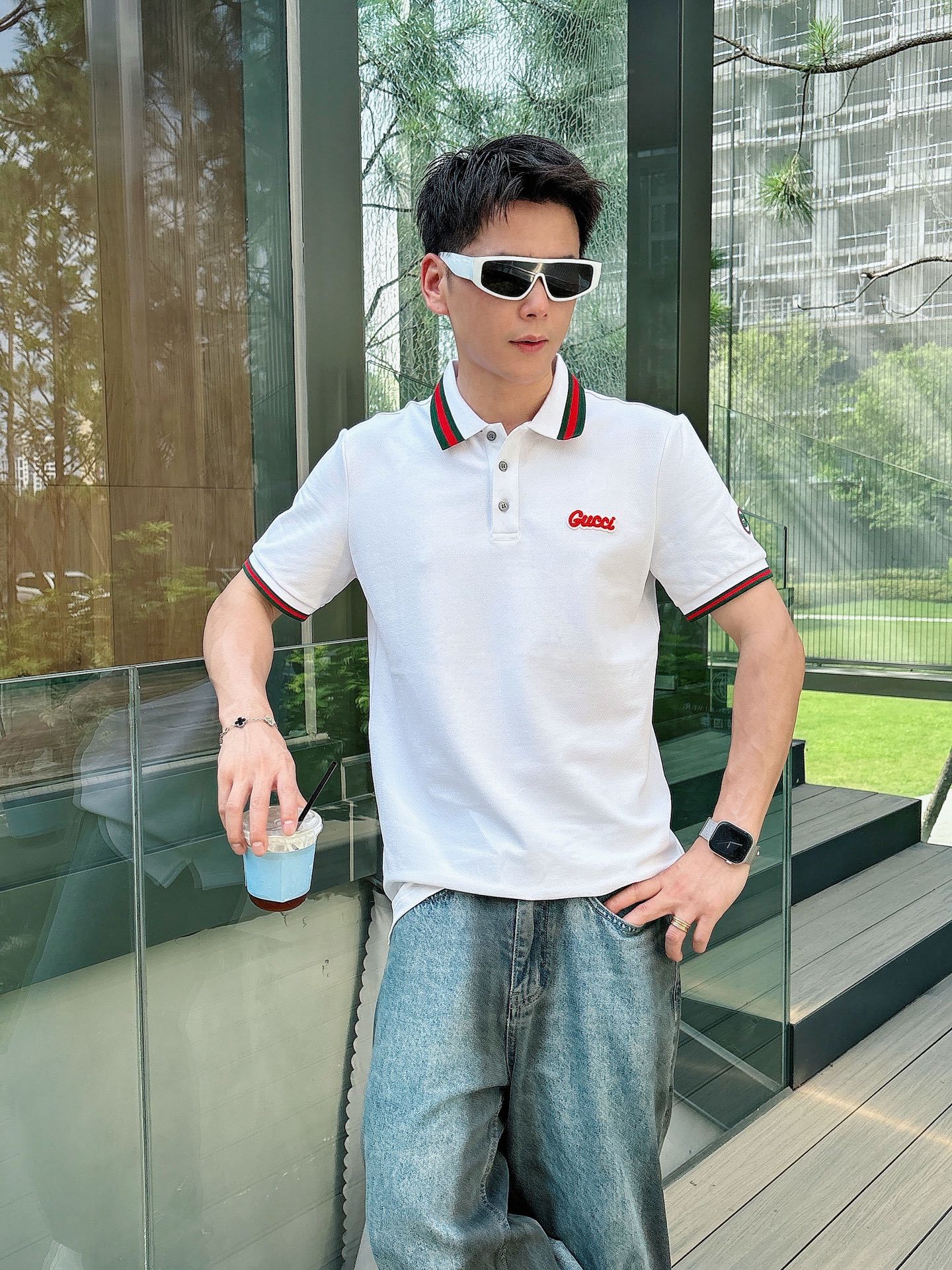 古奇
高端推荐 2025春夏专柜最新款短袖Polo衫翻领T恤 成功人士必备单品 设计前卫!胸前品牌