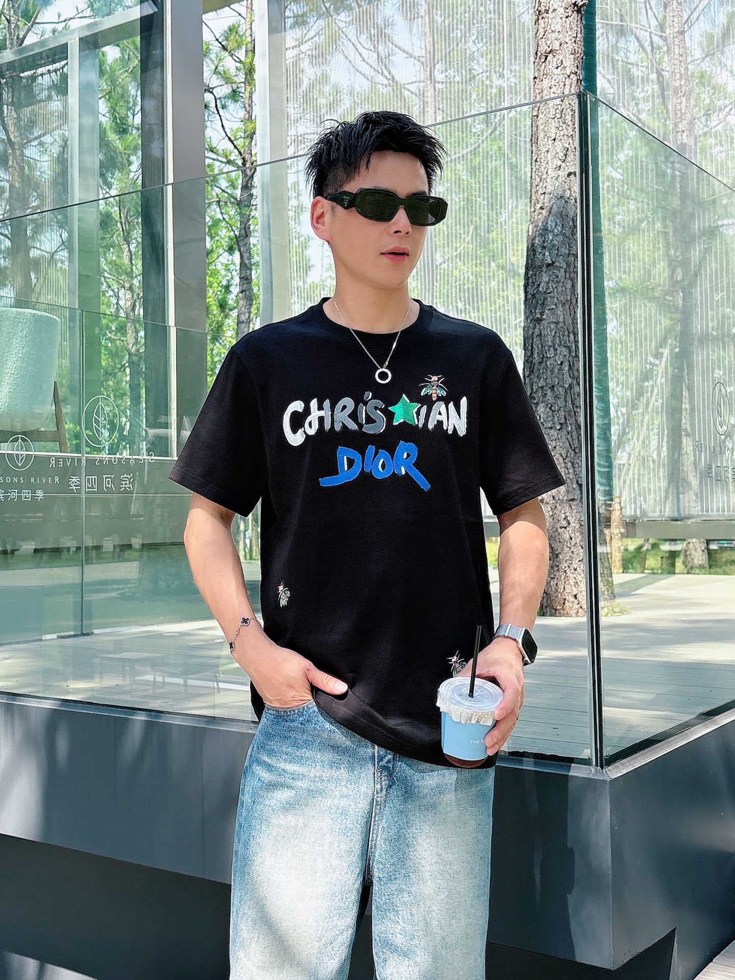 。Dior迪奥💥独家专供新款原单男士休闲短袖 高端定制 高版本 时尚百搭爆款⚠️⚠️✨✨进口面料 手感超