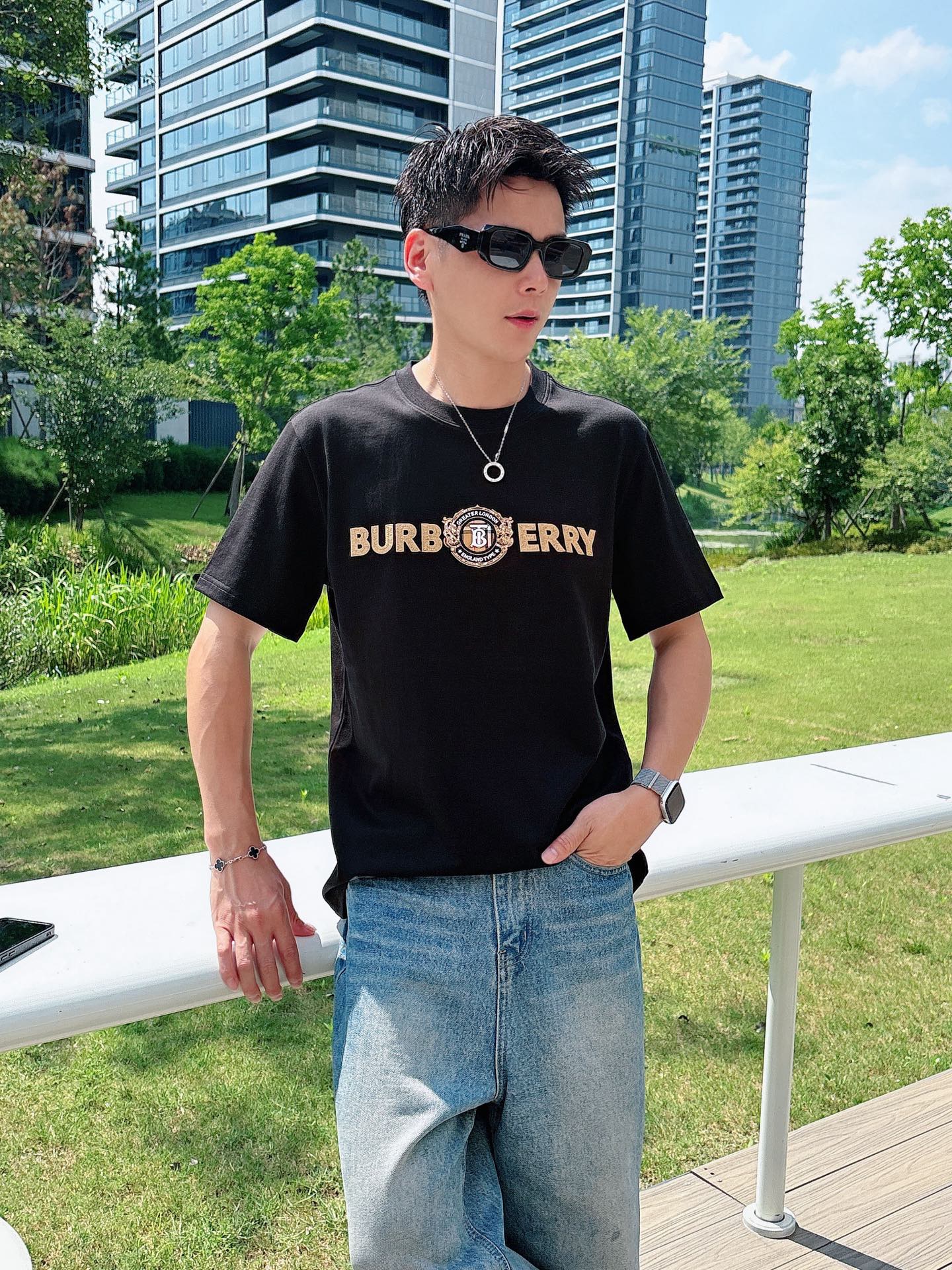 。Burberry巴宝莉💥独家专供新款原单男士休闲短袖 高端定制 高版本 时尚百搭爆款⚠️⚠️✨✨进口面