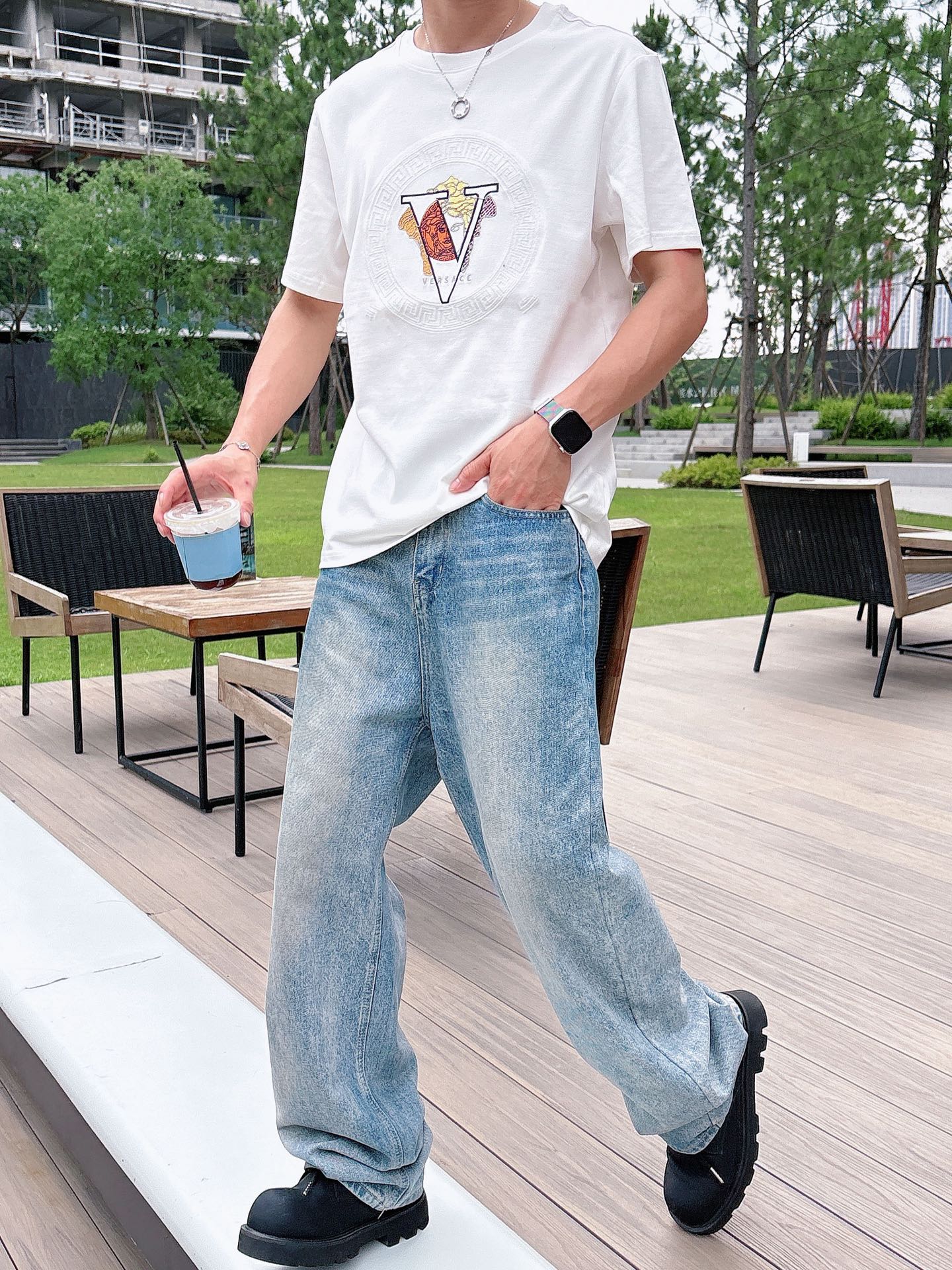 。Versace范思哲💥独家专供新款原单男士休闲短袖 高端定制 高版本 时尚百搭爆款⚠️⚠️✨✨进口面料