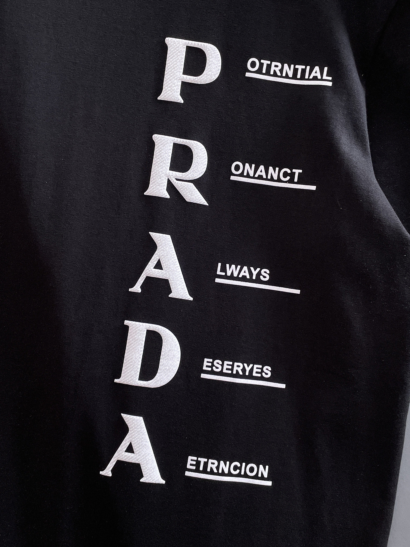  Prada 🔥🔥高端定制 2025春夏新款首发专柜最新款短袖圆领T恤 高端订制 设计前卫时尚！品牌lo