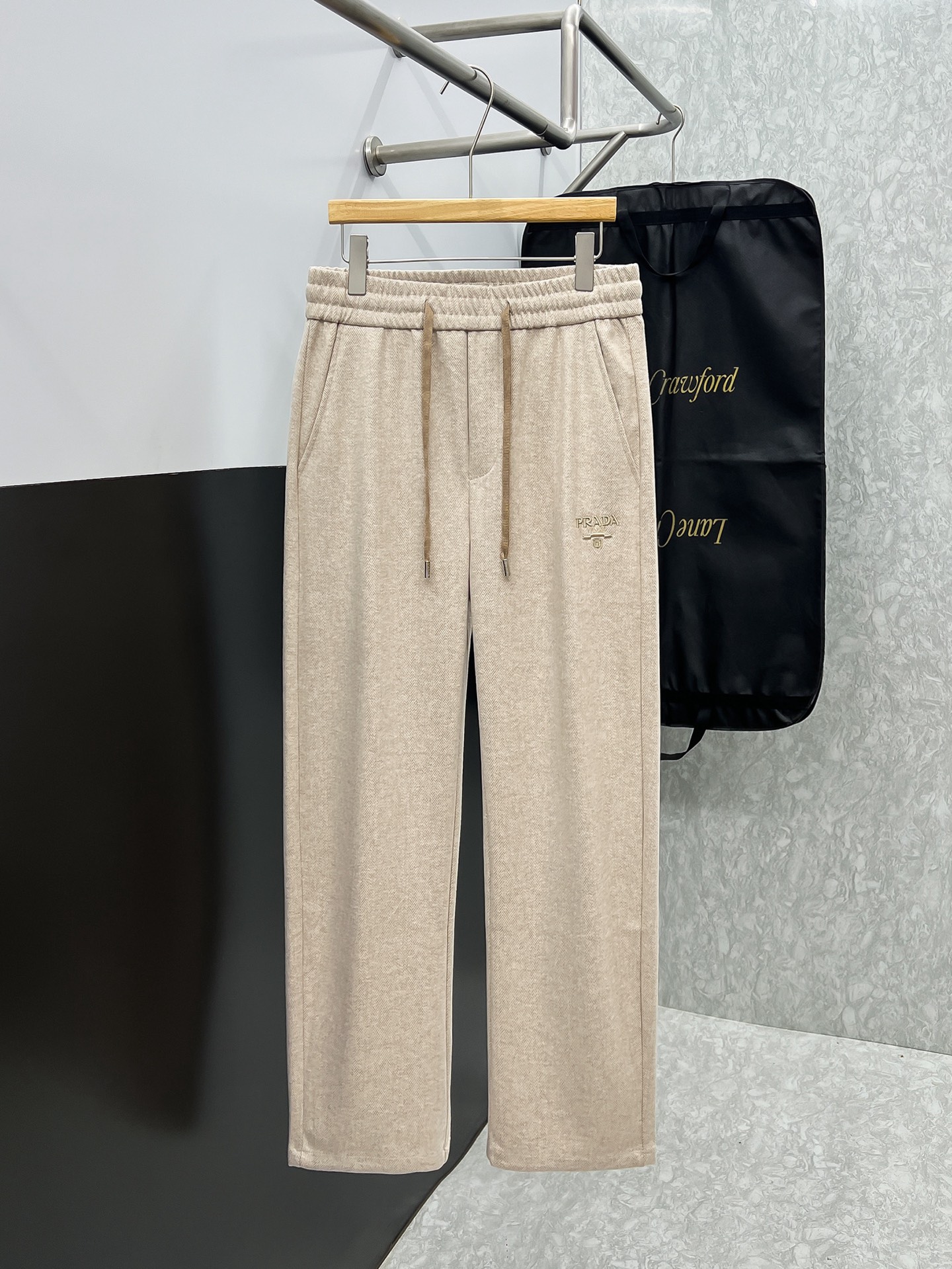 Prada Beige Drawstring Pants