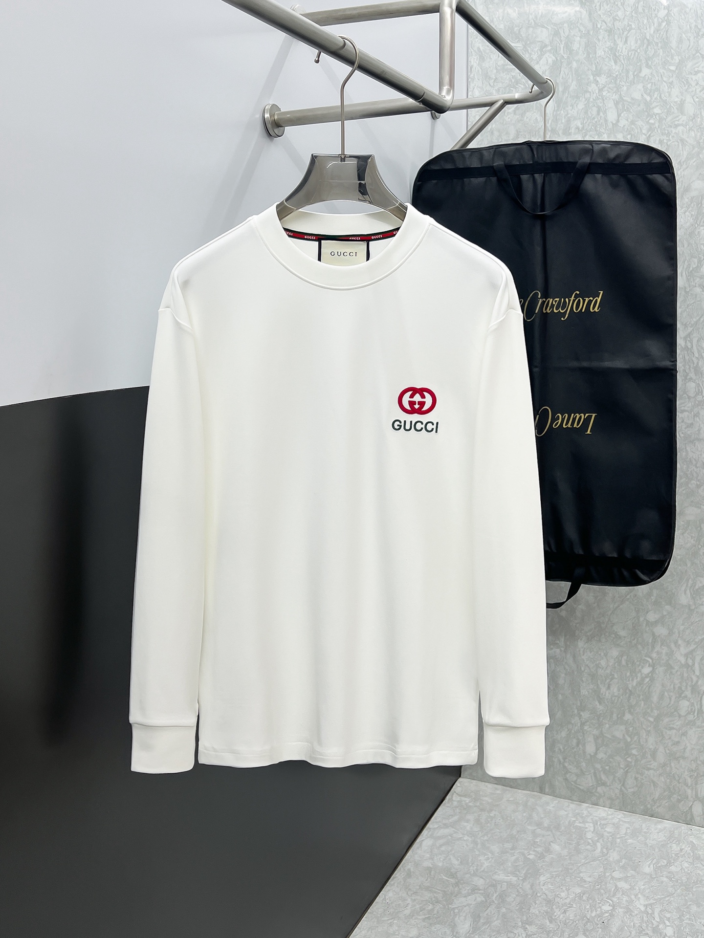Gucci White Logo Long Sleeve Shirt