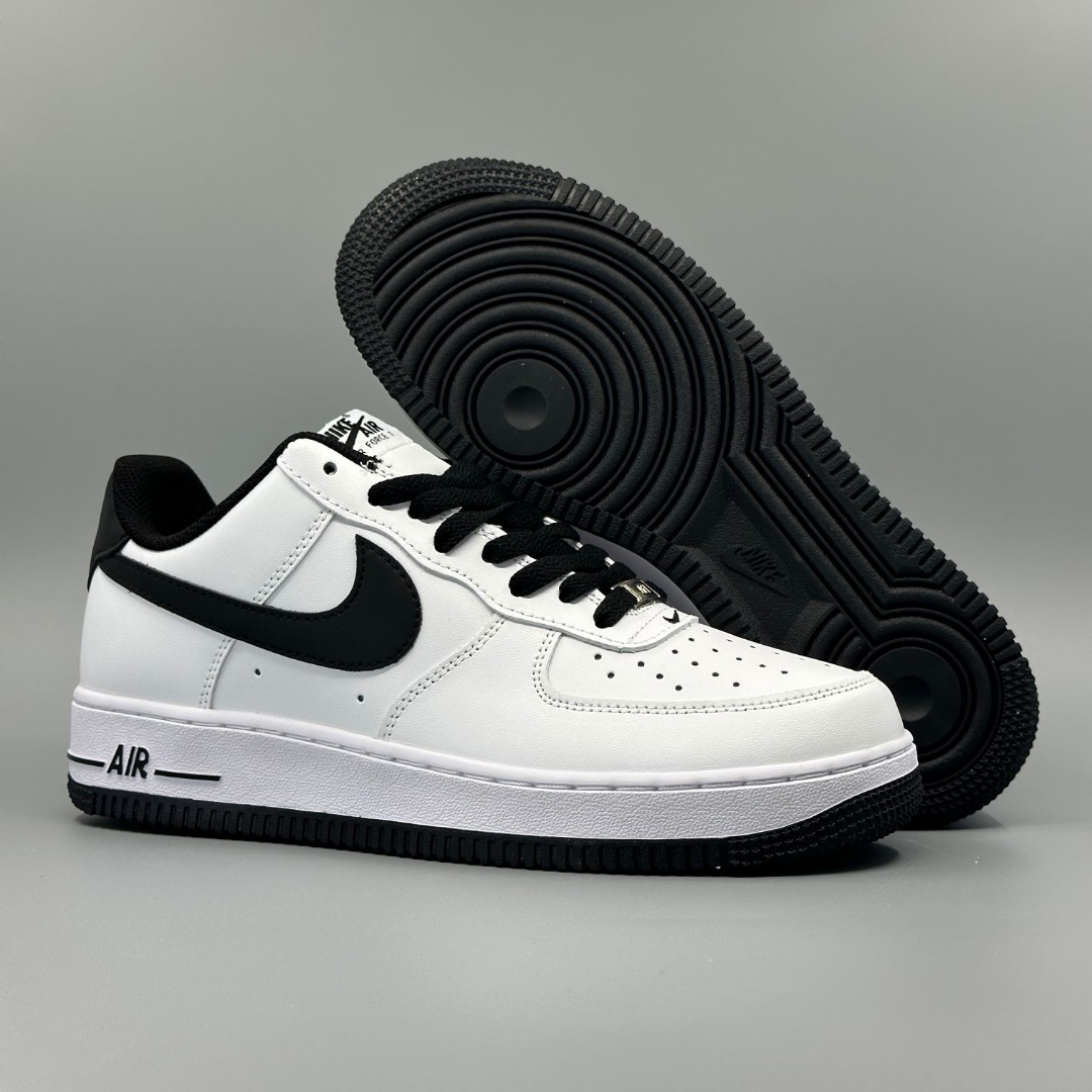 (真二层皮带半码)耐克Nike Air Force 1‘07 SE 空军一号低帮百搭休闲运动板鞋 颜色:新白黑 货号:561-102
