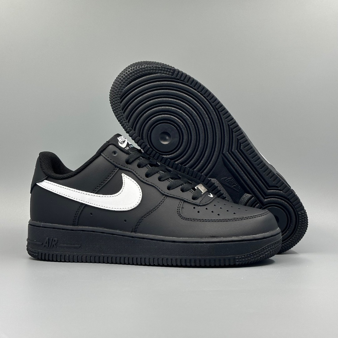 (气垫款带半码)耐克Nike Air Force 1‘07 SE 空军一号低帮百搭休闲运动板鞋 颜色：黑白勾 货号：627-010 尺码：35.5 36 36.5 37.5 38 38.5 39 40 40.5 41 42 42.5 43 44 45