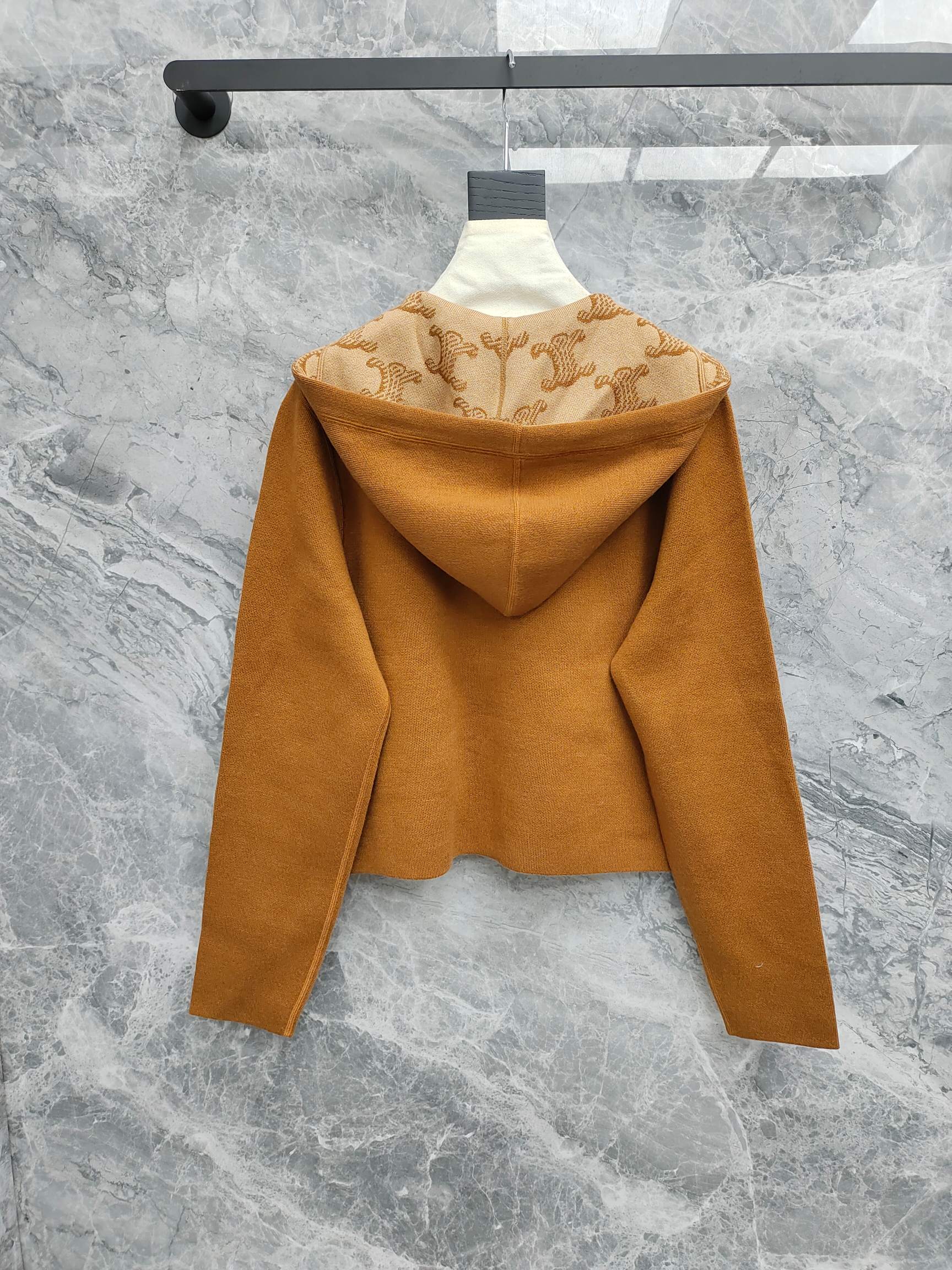Celine Classic Logo Hoodie Cardigan - Stylish & Comfortable Knitwear 3 a1752825472215 6505