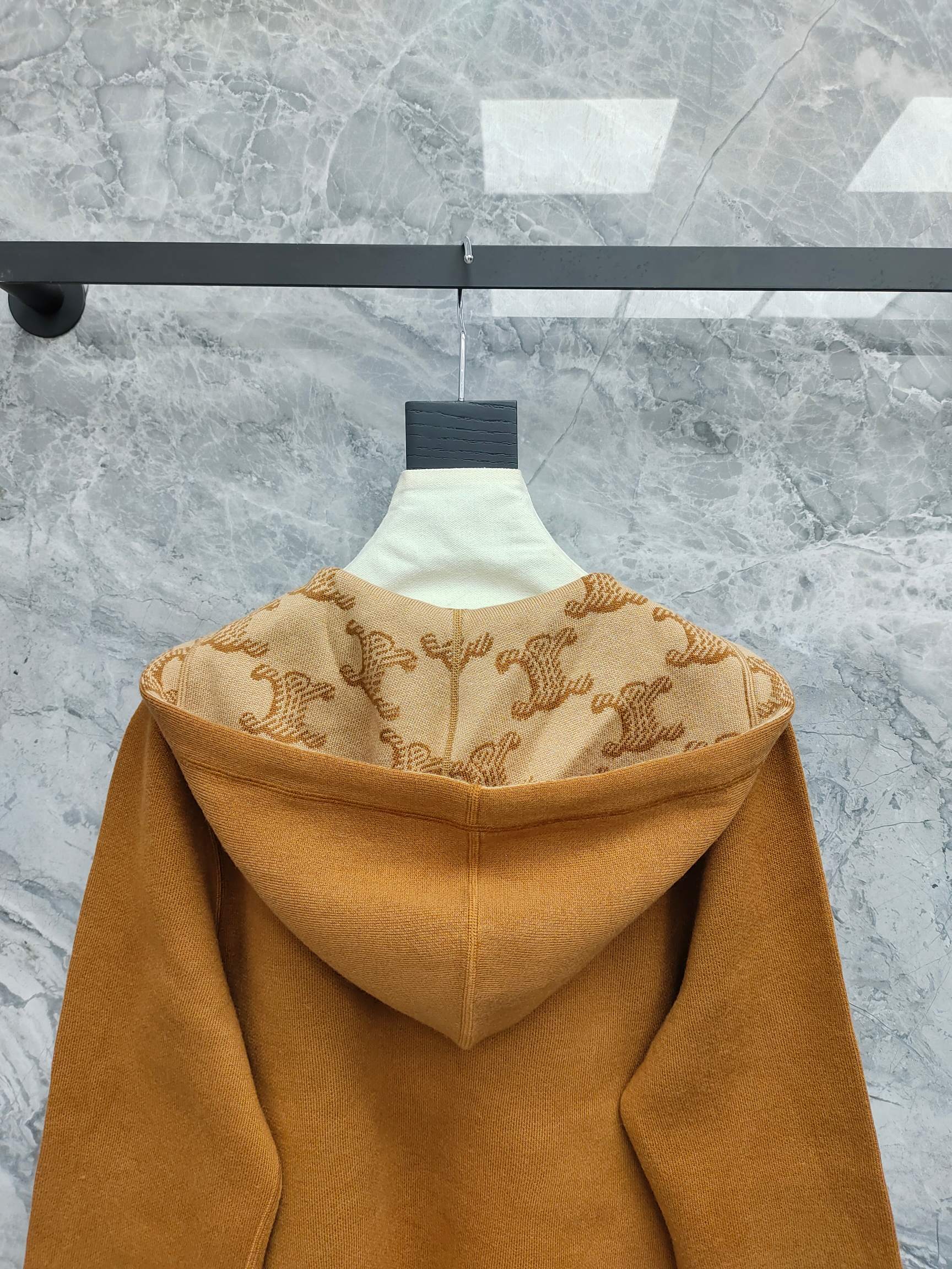 Celine Classic Logo Hoodie Cardigan - Stylish & Comfortable Knitwear 4 a1752825472216 1870