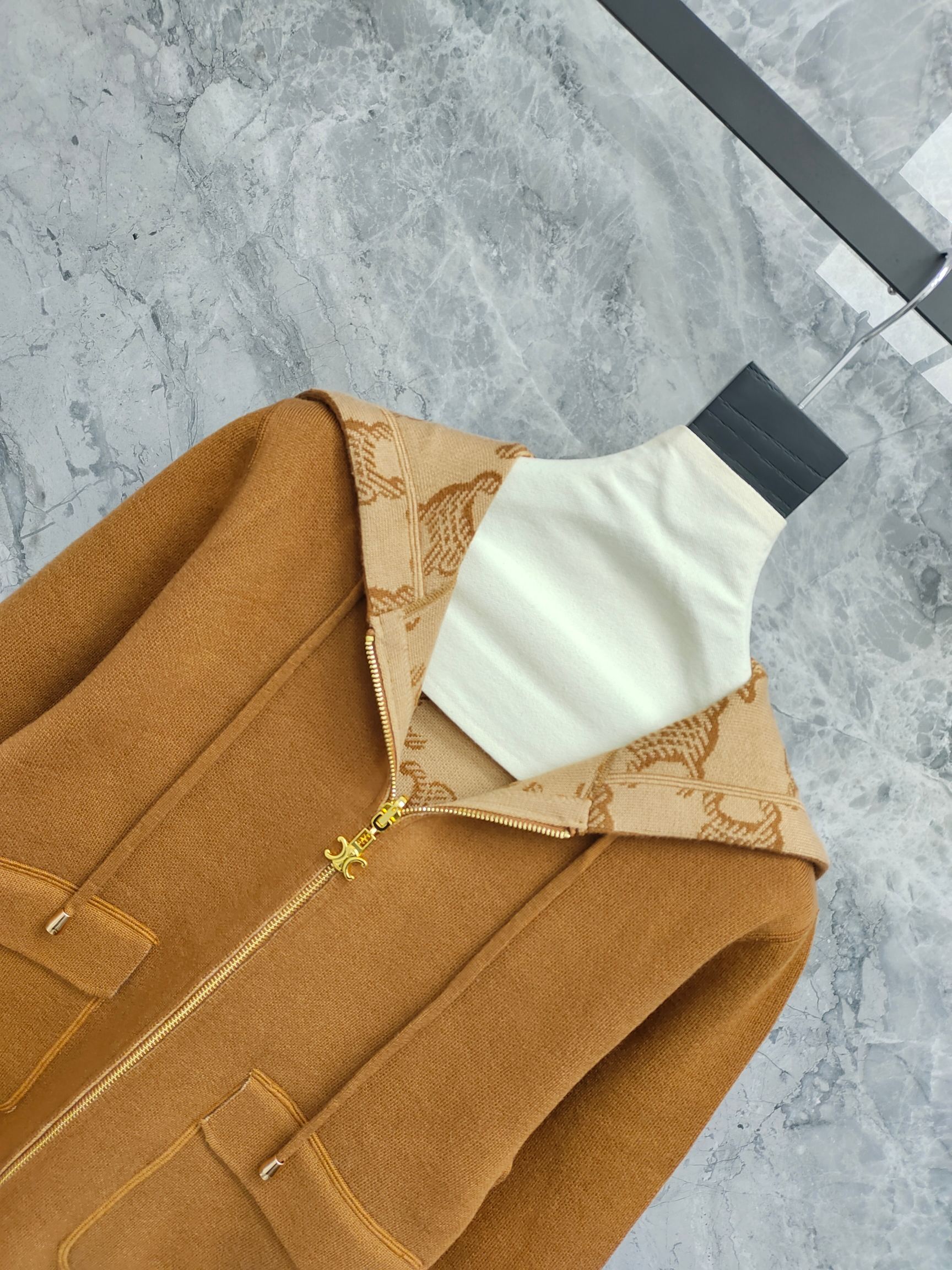 Celine Classic Logo Hoodie Cardigan - Stylish & Comfortable Knitwear 9 a1752825477218 8668