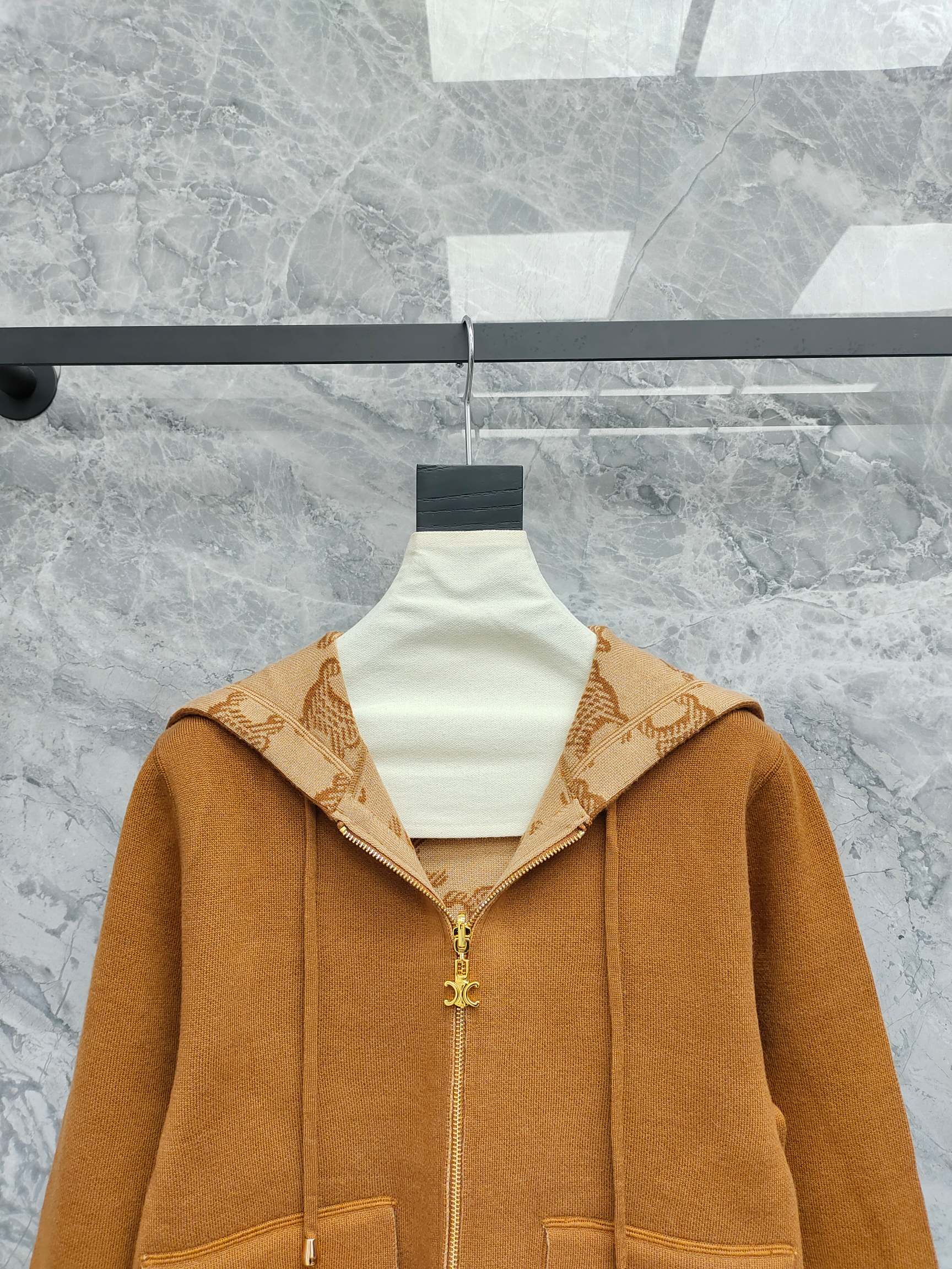 Celine Classic Logo Hoodie Cardigan - Stylish & Comfortable Knitwear 7 a1752825478156 6515