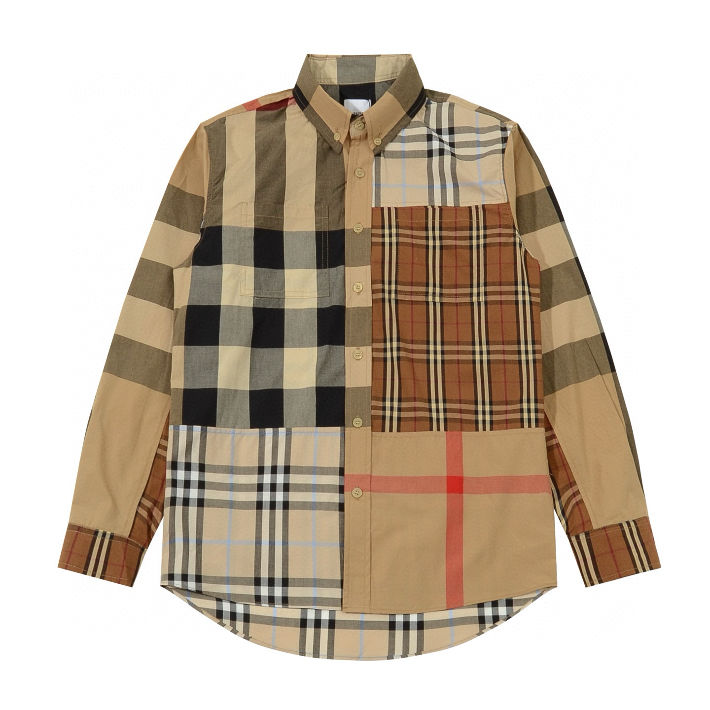 💰135
cj
款号/F018
Burberry 巴宝莉 限量款拼接撞色 长袖衬衣 苏六同款八宝粥衬衫
颜色：黄 蓝
尺码：m-xl