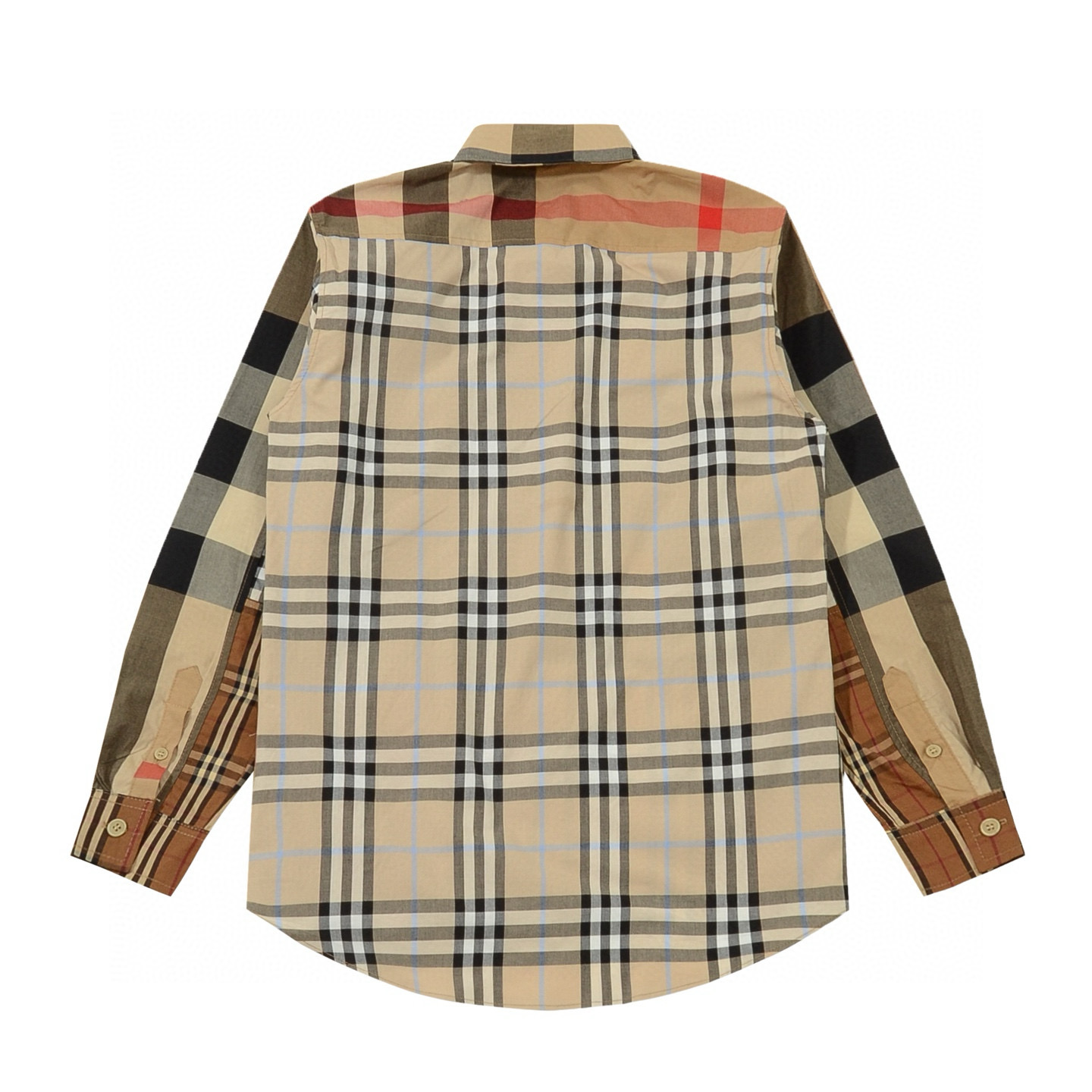 💰135
cj
款号/F018
Burberry 巴宝莉 限量款拼接撞色 长袖衬衣 苏六同款八宝粥衬衫
颜色：黄 蓝
尺码：m-xl