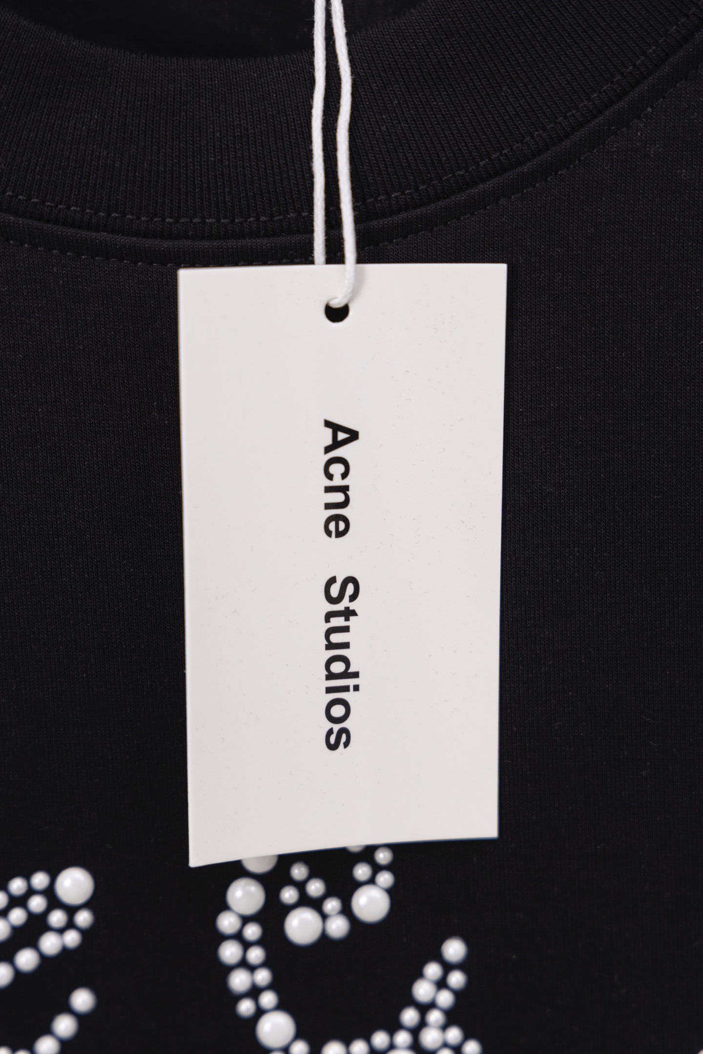 Acne Studios Camiseta Casual de Manga Corta con Logo de Diamantes de Imitación 9 i1750265106258 2966 0 7