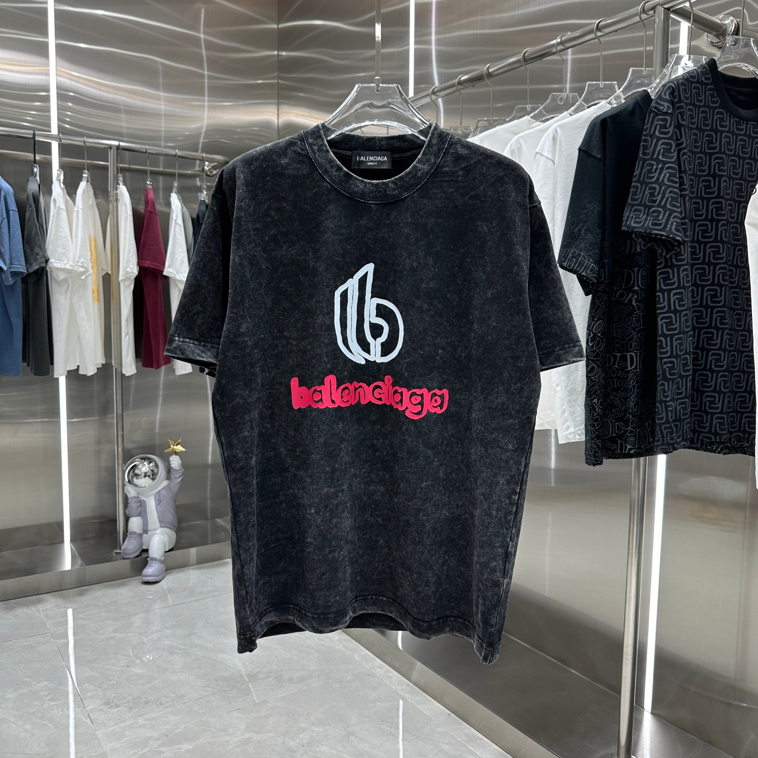 Clothing T-Shirt Black Blue Grey Pink Printing Unisex Short Sleeve