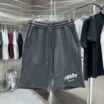 Fendi Clothing Shorts Grey Cotton Spring/Summer Collection Fashion Casual