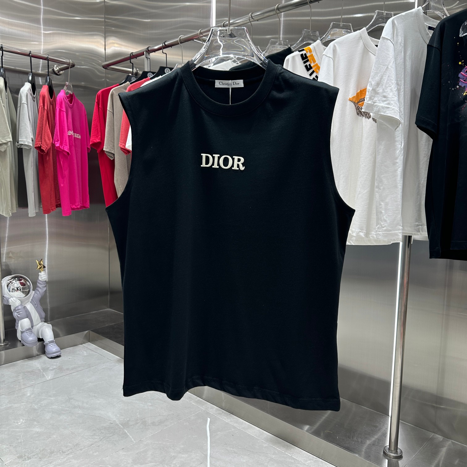 Dior Clothing Tank Tops&Camis Black White Unisex Spring Collection