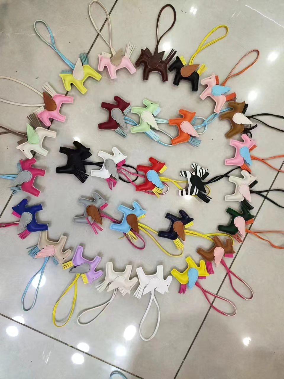 Colorful Pegasus Bag Charm for Women, Handmade Horse Keychains, Bag Decoration