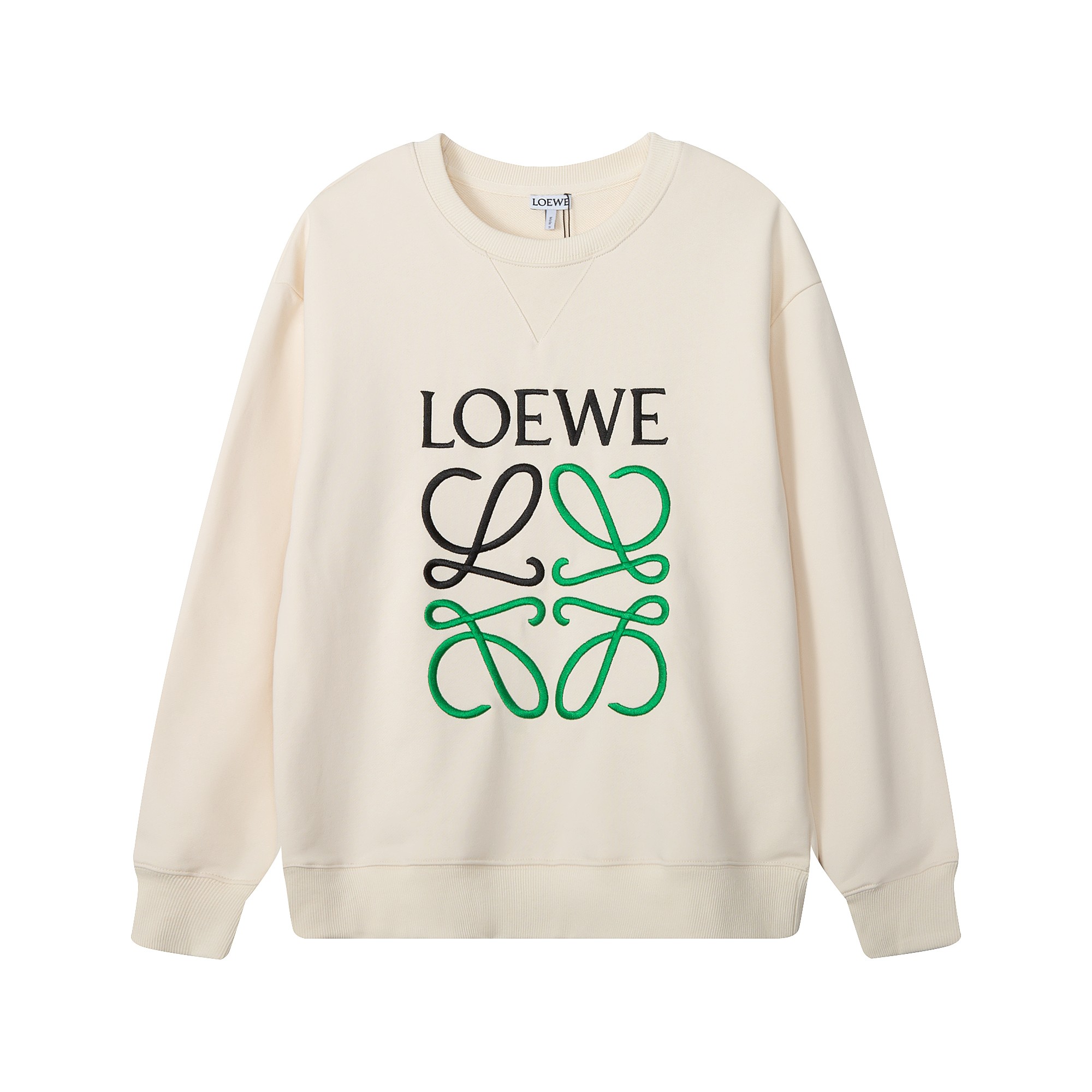 High-End Custom Loewe Embroidery Logo Cotton Fabric Oversize T-shirt - 图片 2