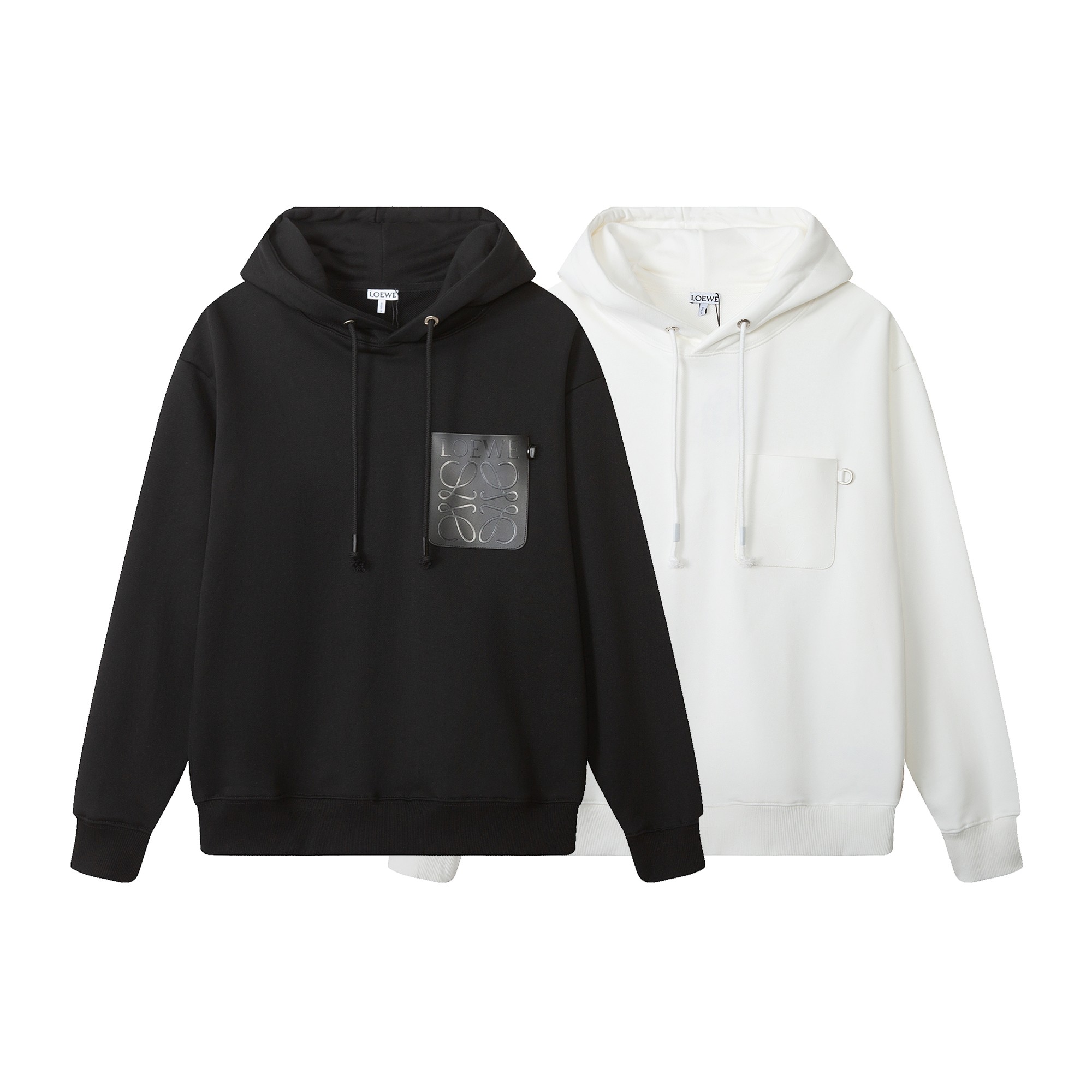 🅿️160 Alta personalización, versión de la más alta calidad de Loewe* sudadera con capucha de bolsillo con logo y parch…