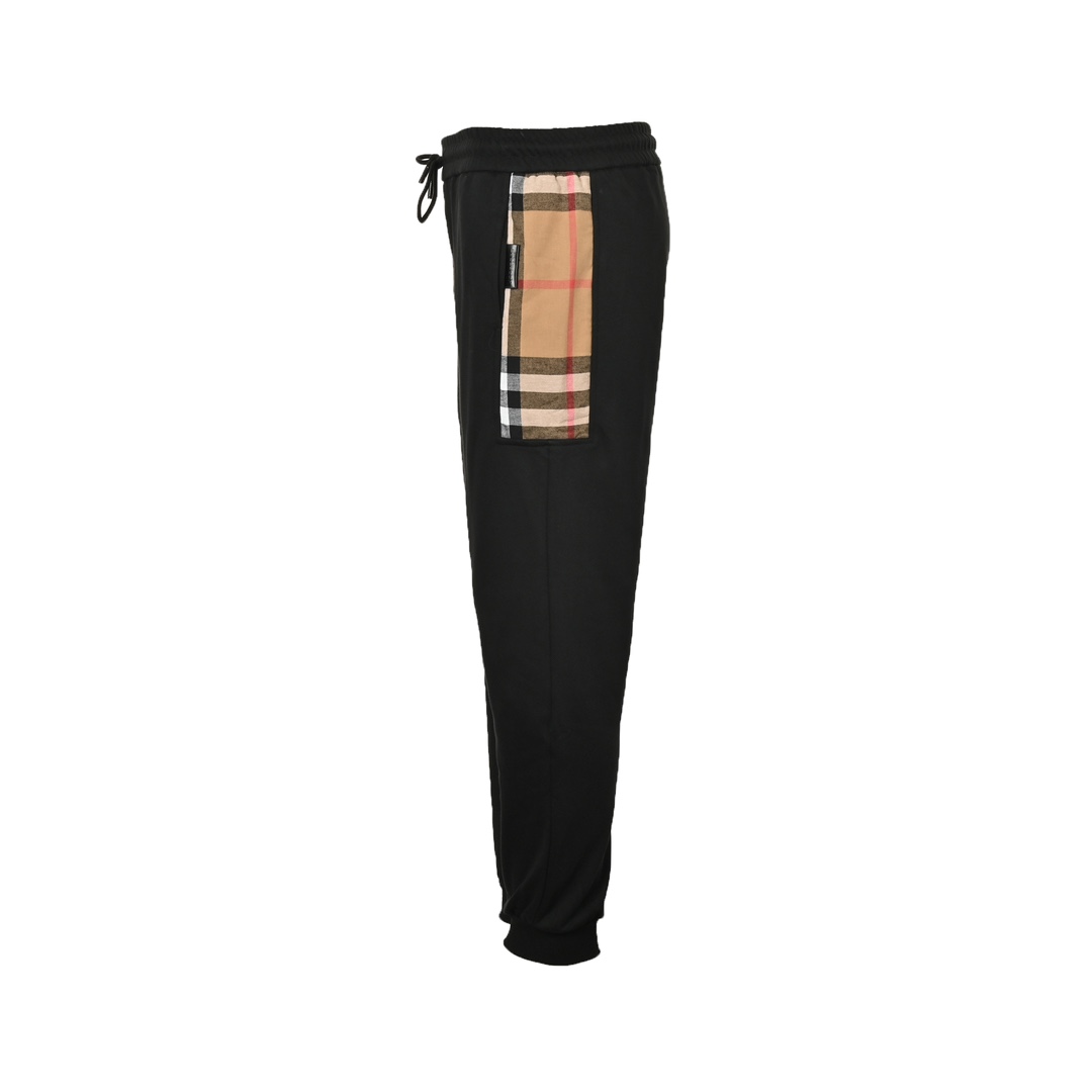 Burberry/巴宝莉 侧边格纹拼接长裤