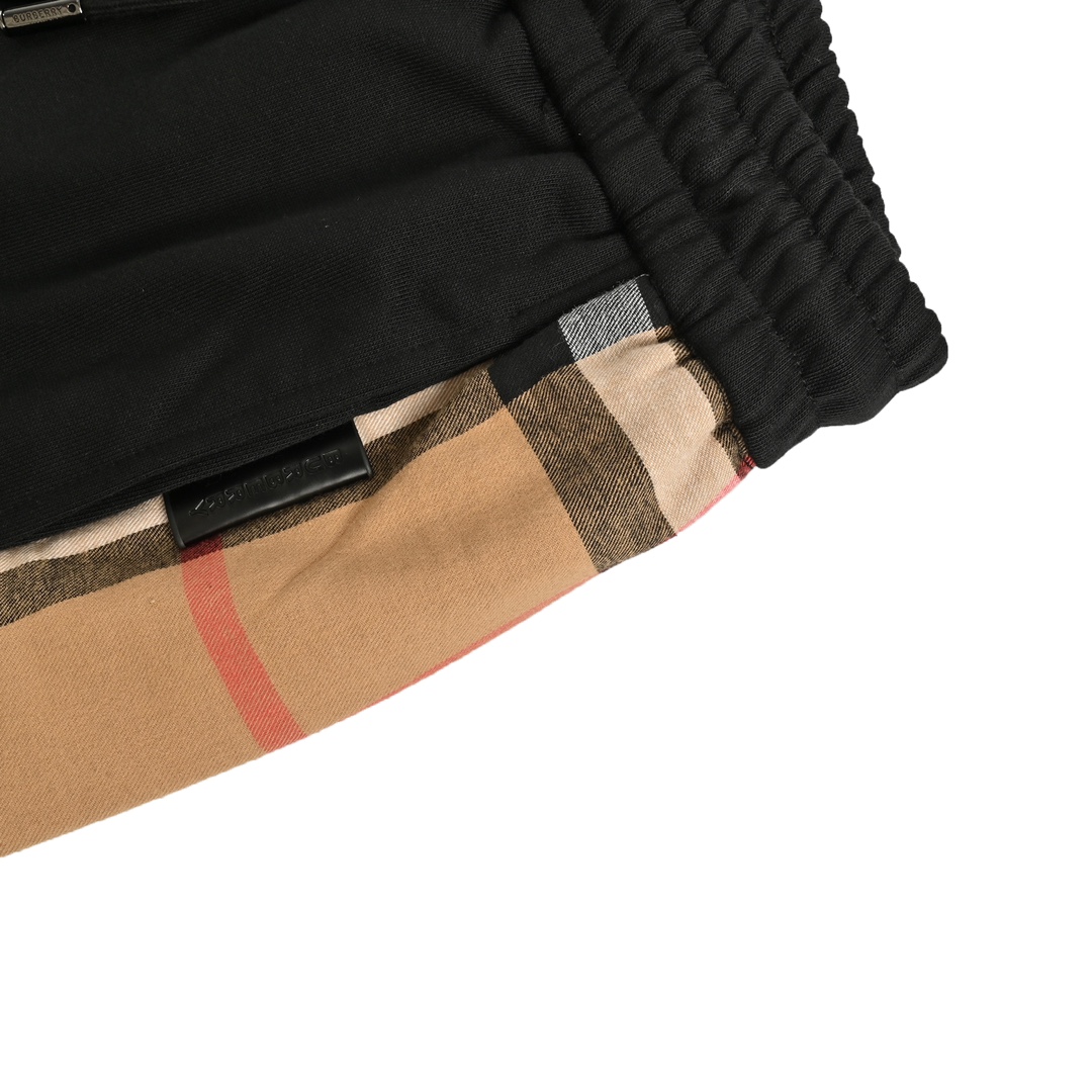 Burberry/巴宝莉 侧边格纹拼接长裤
